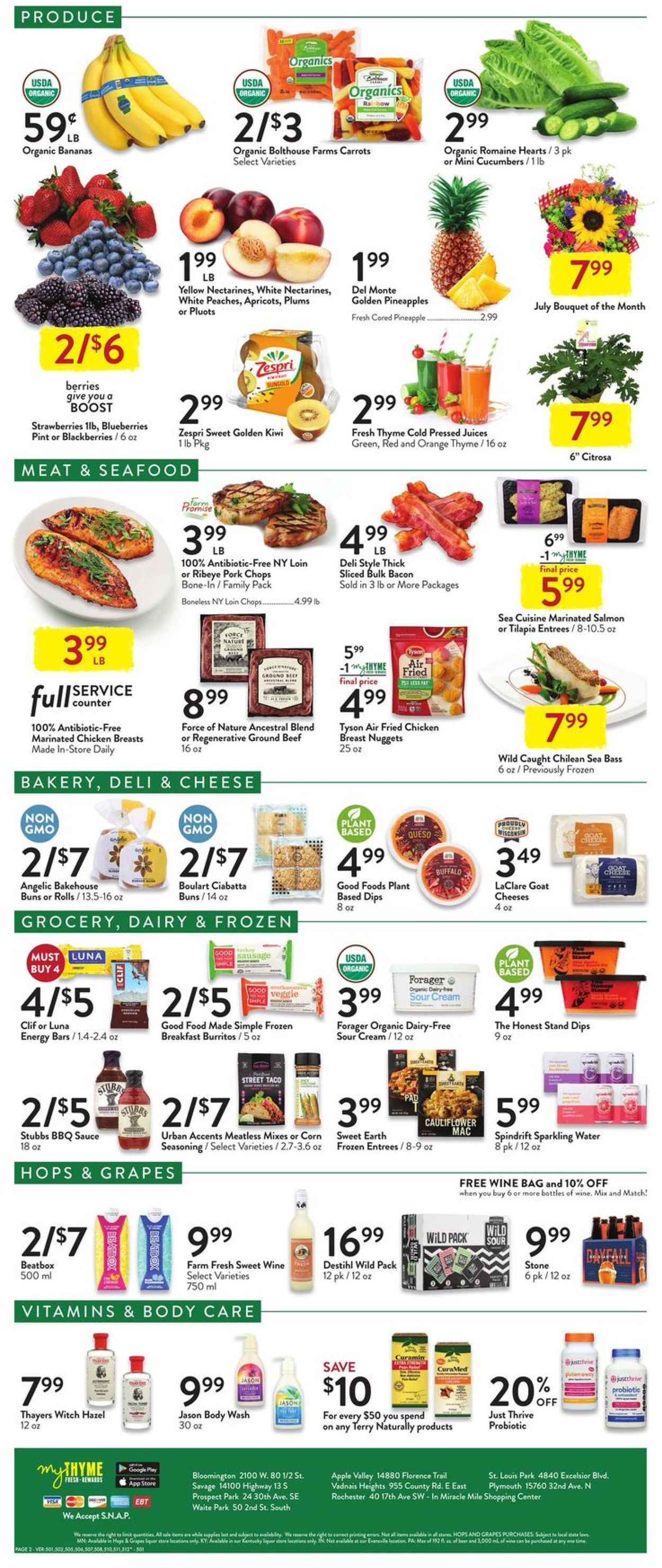 Catalogue Fresh Thyme from 07/07/2021