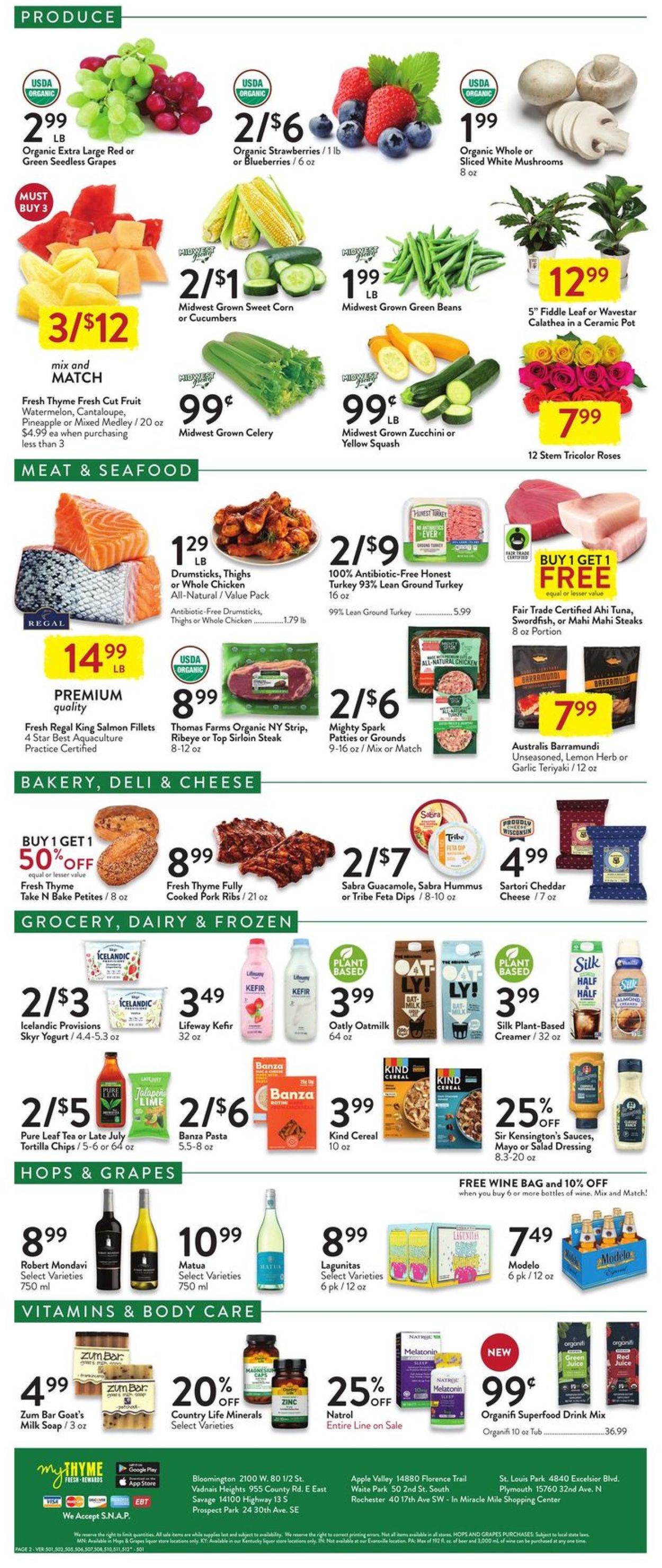 Catalogue Fresh Thyme from 07/14/2021