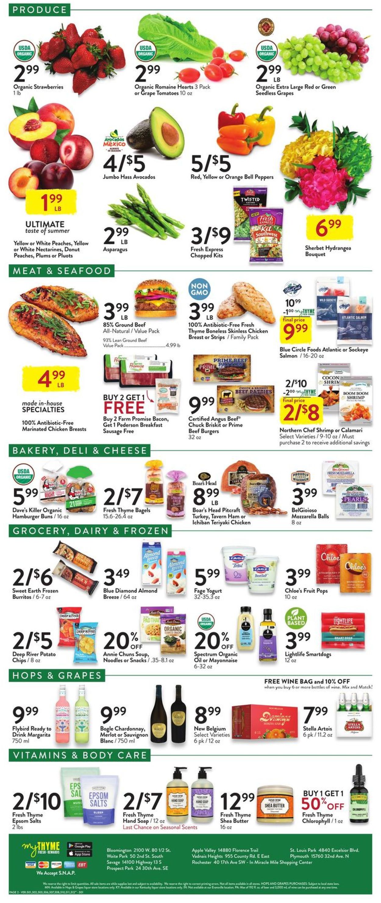 Catalogue Fresh Thyme from 07/21/2021