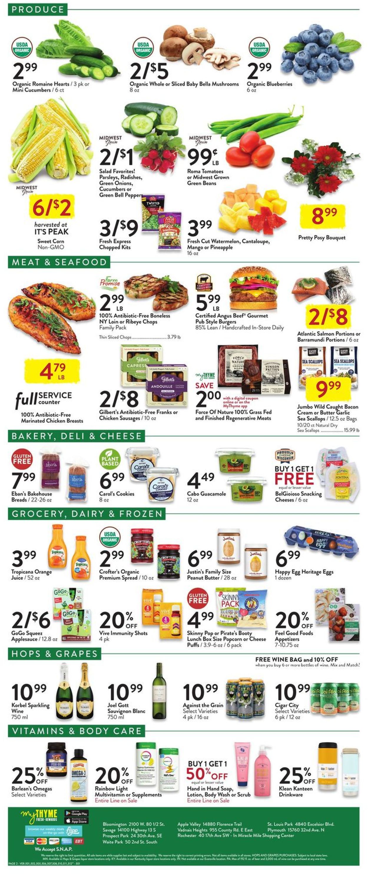 Catalogue Fresh Thyme from 08/18/2021
