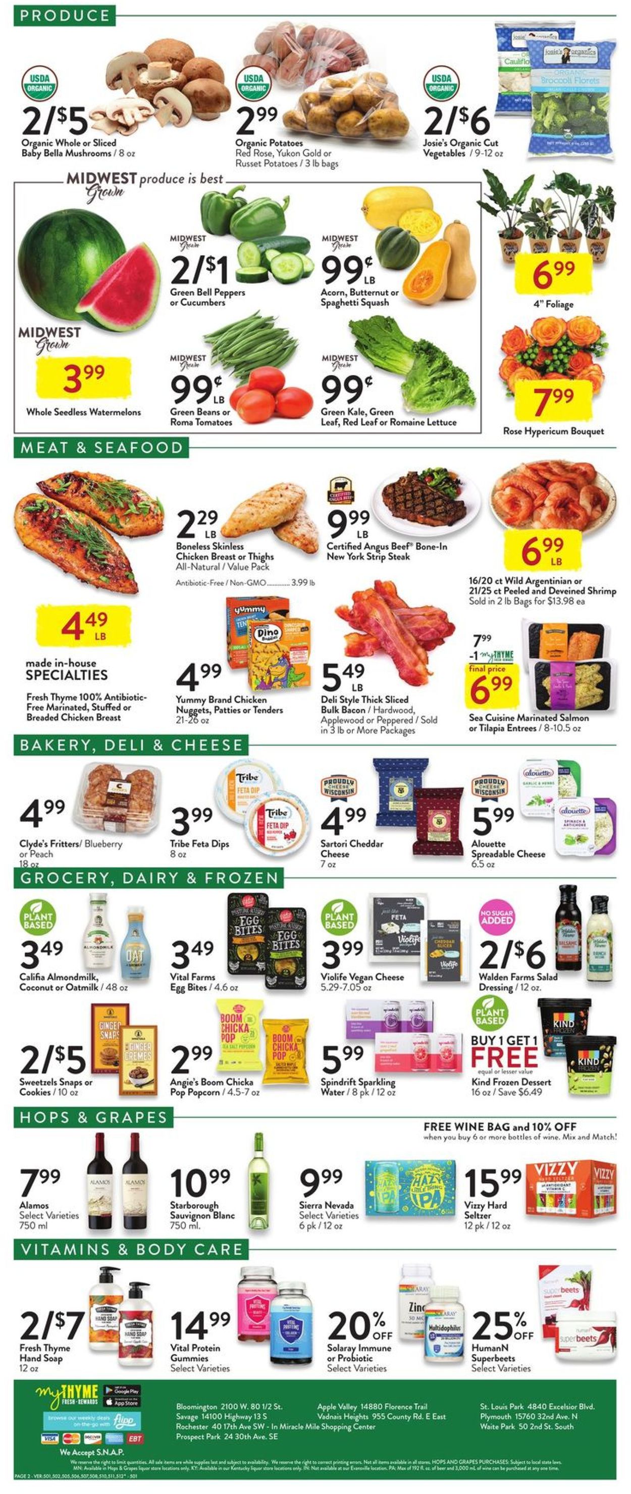 Catalogue Fresh Thyme from 09/08/2021