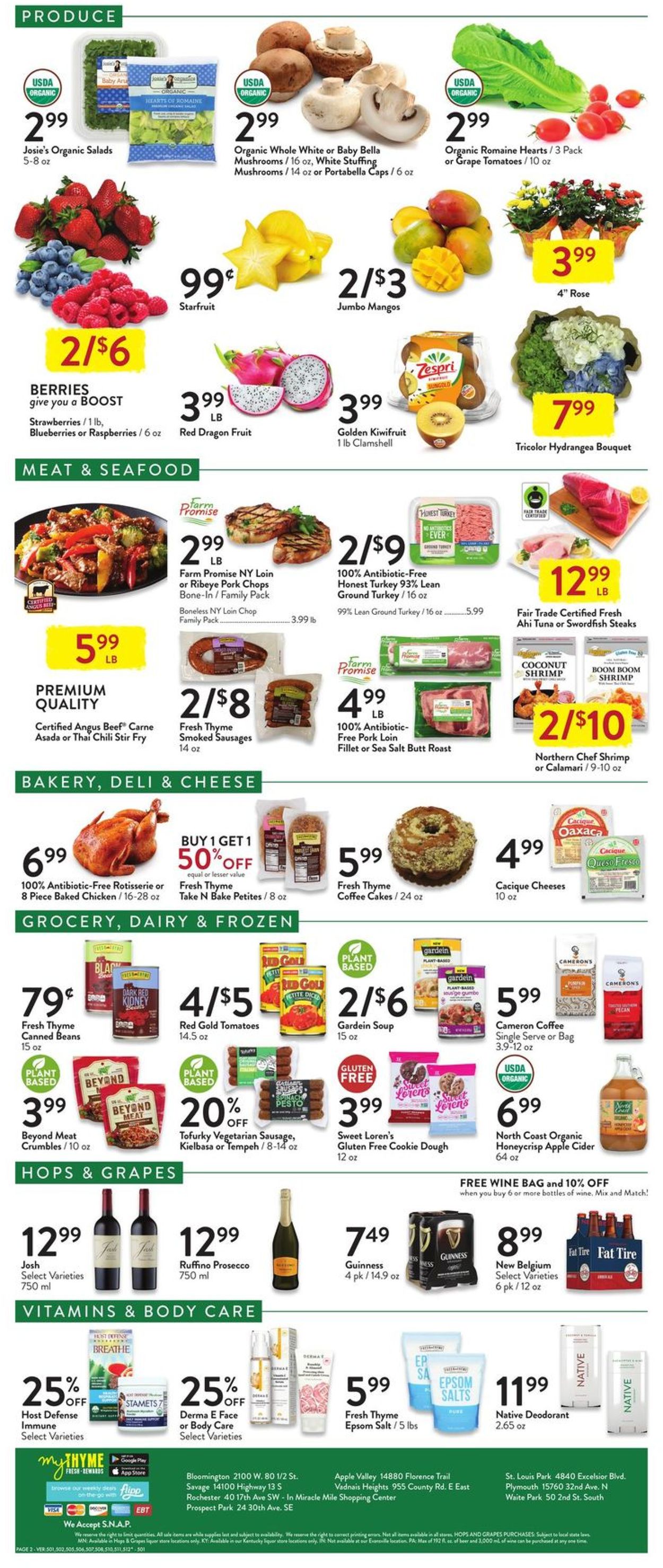 Catalogue Fresh Thyme from 09/15/2021