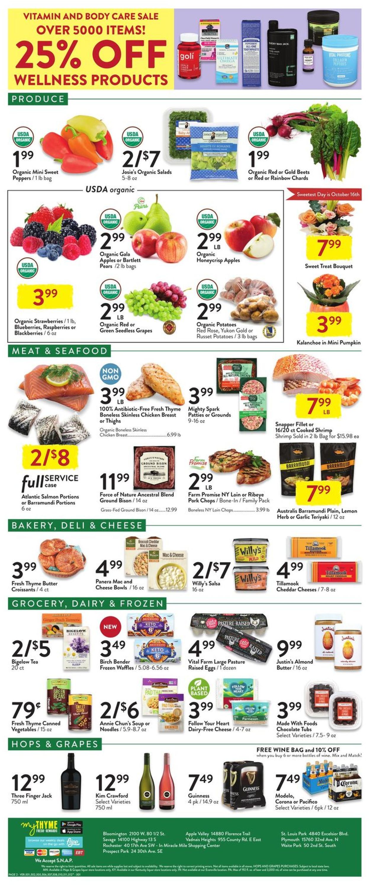 Catalogue Fresh Thyme from 10/13/2021