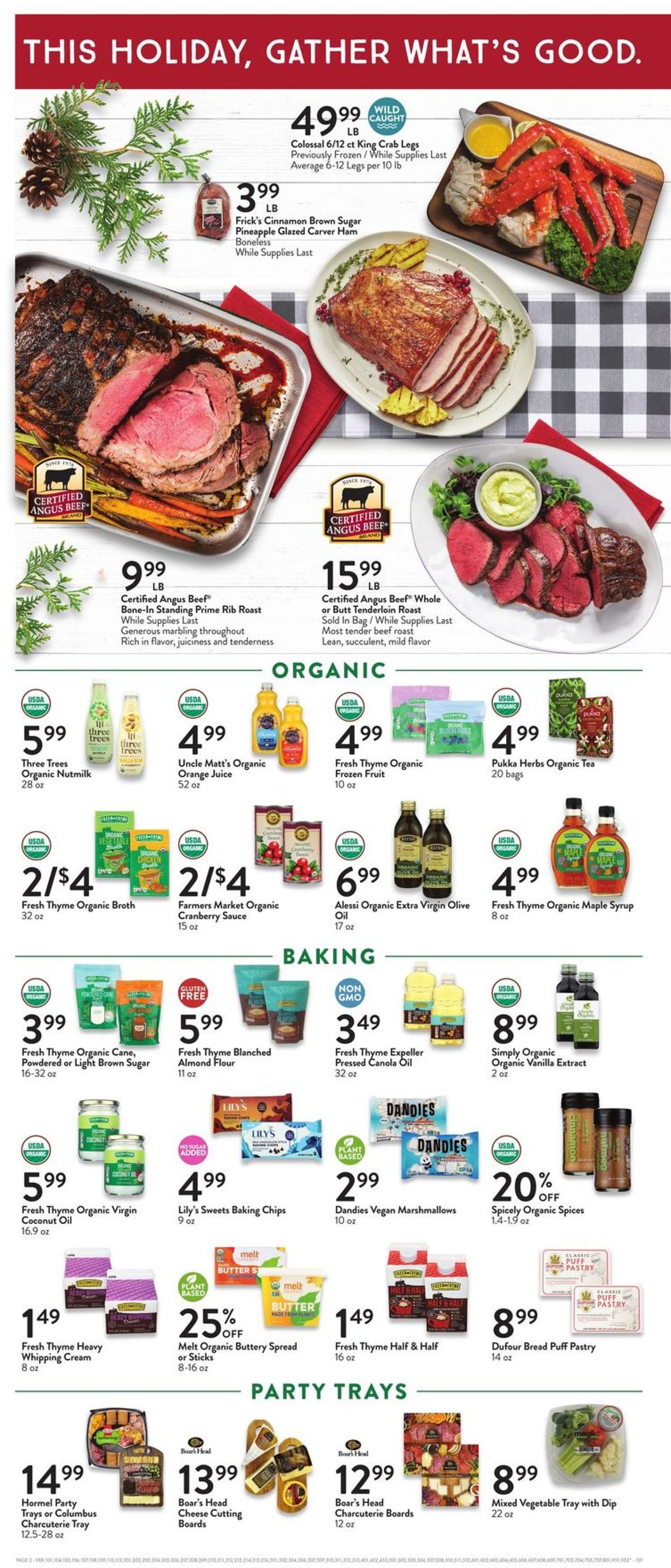 Catalogue Fresh Thyme HOLIDAY 2021 from 12/08/2021