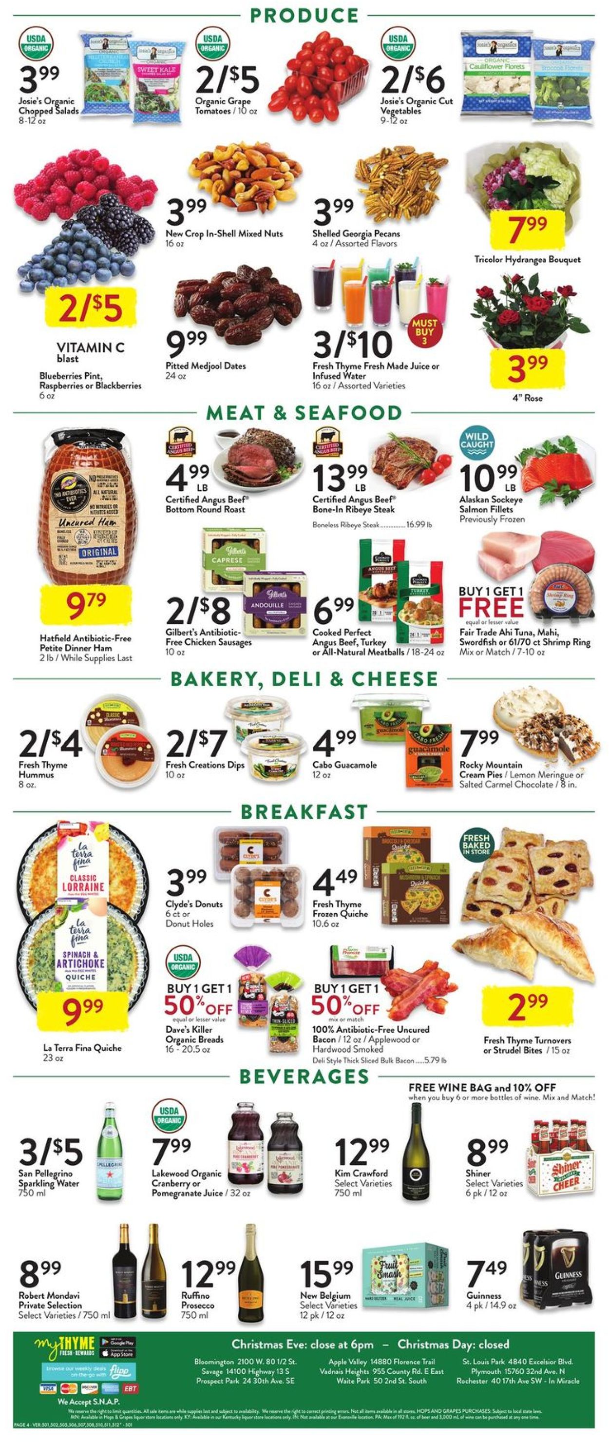 Catalogue Fresh Thyme HOLIDAY 2021 from 12/08/2021