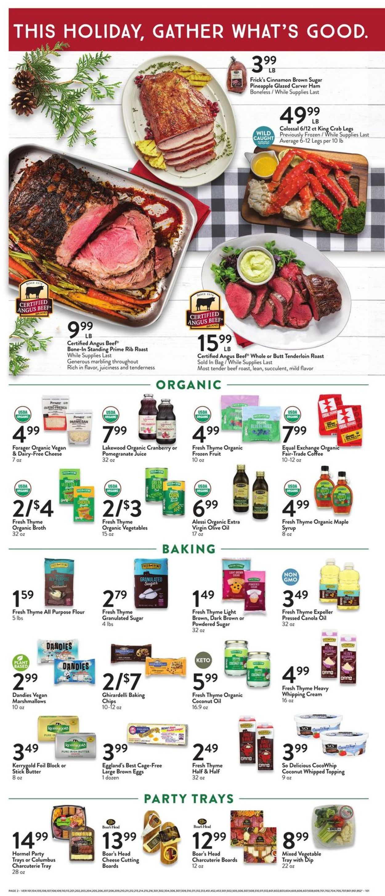 Catalogue Fresh Thyme HOLIDAY 2021 from 12/15/2021