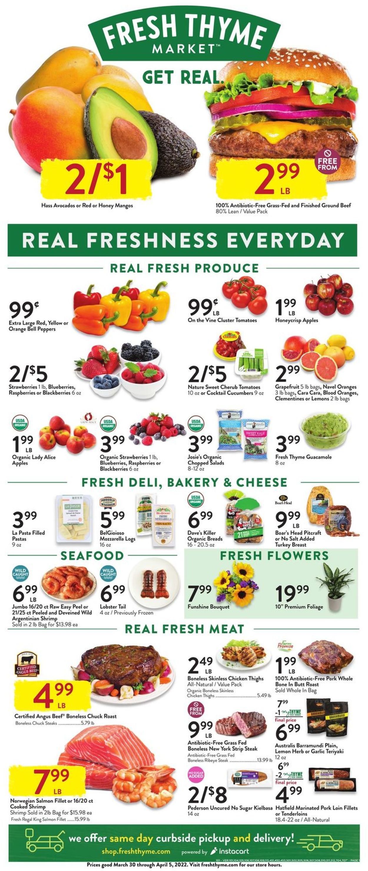 Catalogue Fresh Thyme from 03/30/2022
