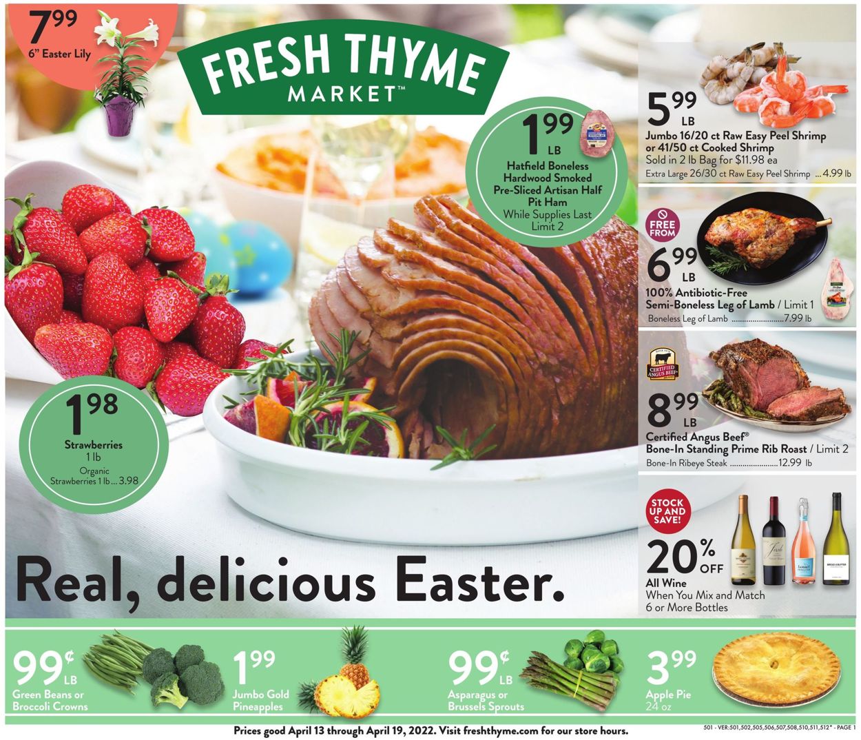 Catalogue Fresh Thyme EASTER 2022 from 04/13/2022