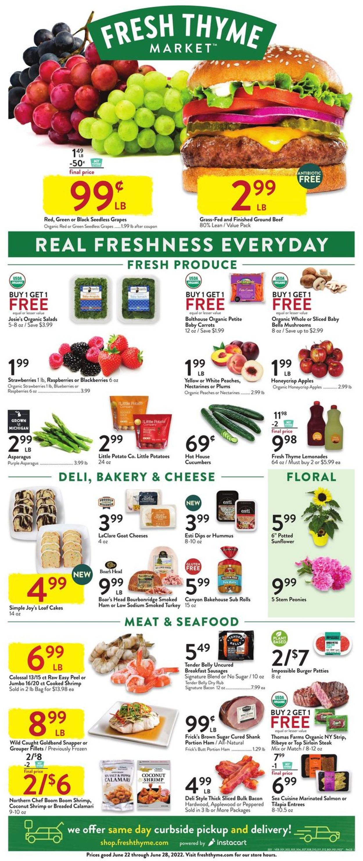 Catalogue Fresh Thyme from 06/22/2022