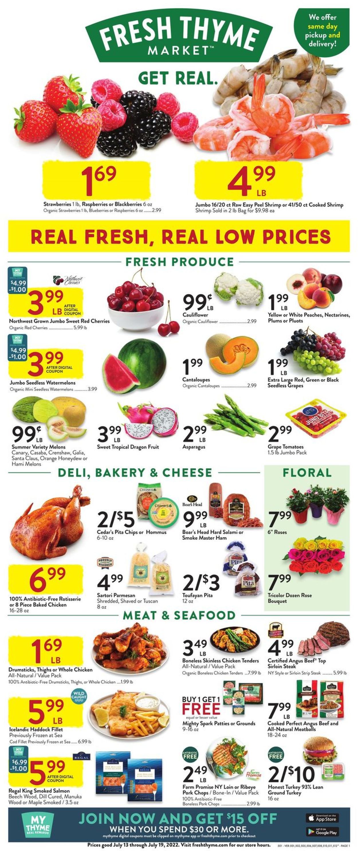 Catalogue Fresh Thyme from 07/13/2022