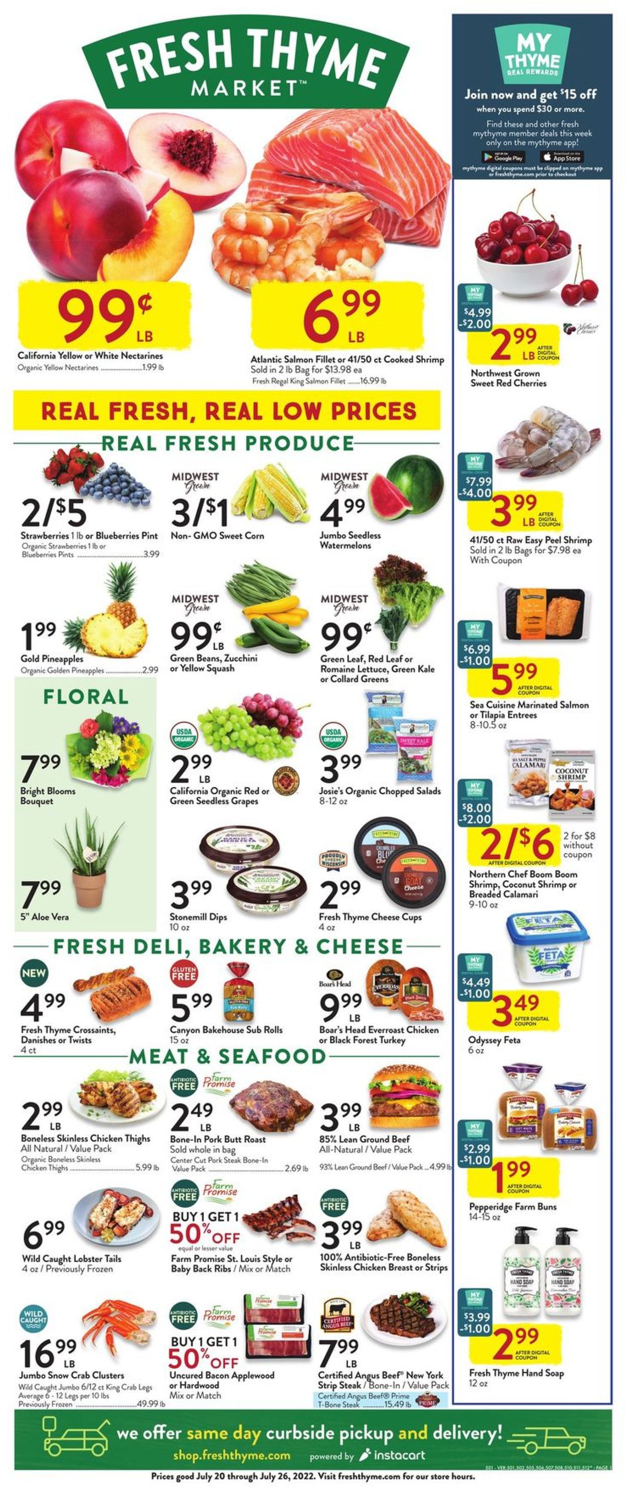 Catalogue Fresh Thyme from 07/20/2022