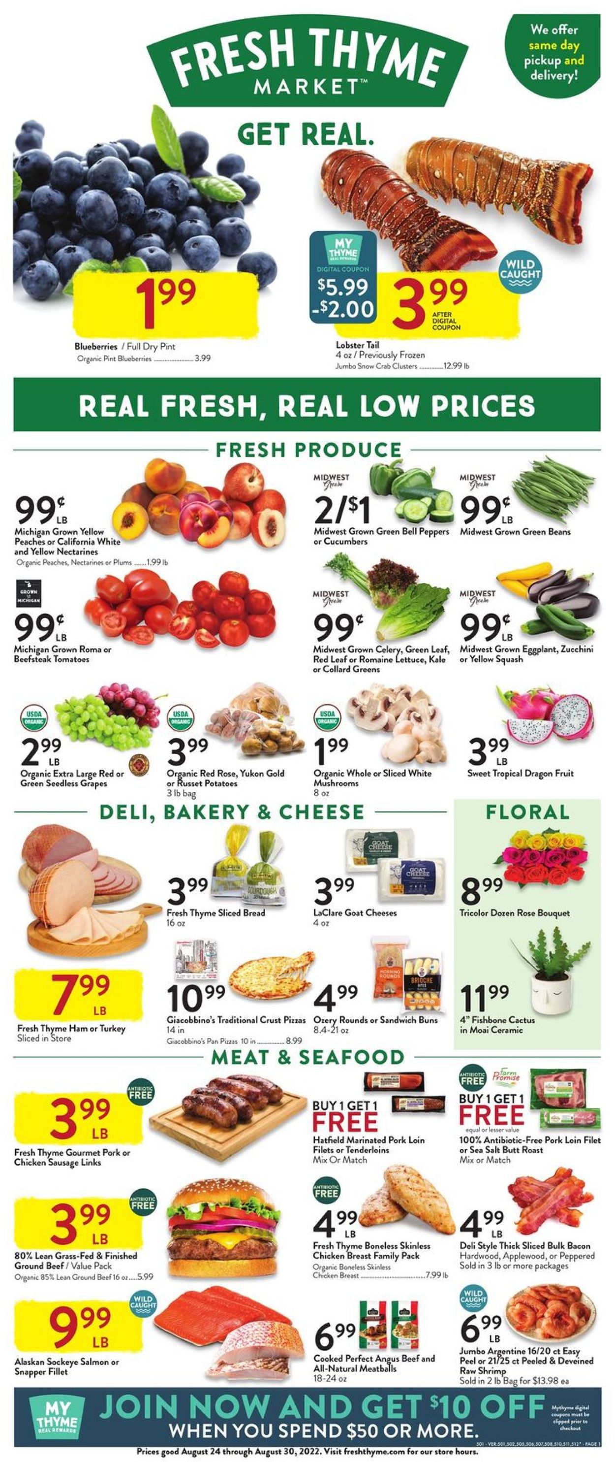 Catalogue Fresh Thyme from 08/24/2022
