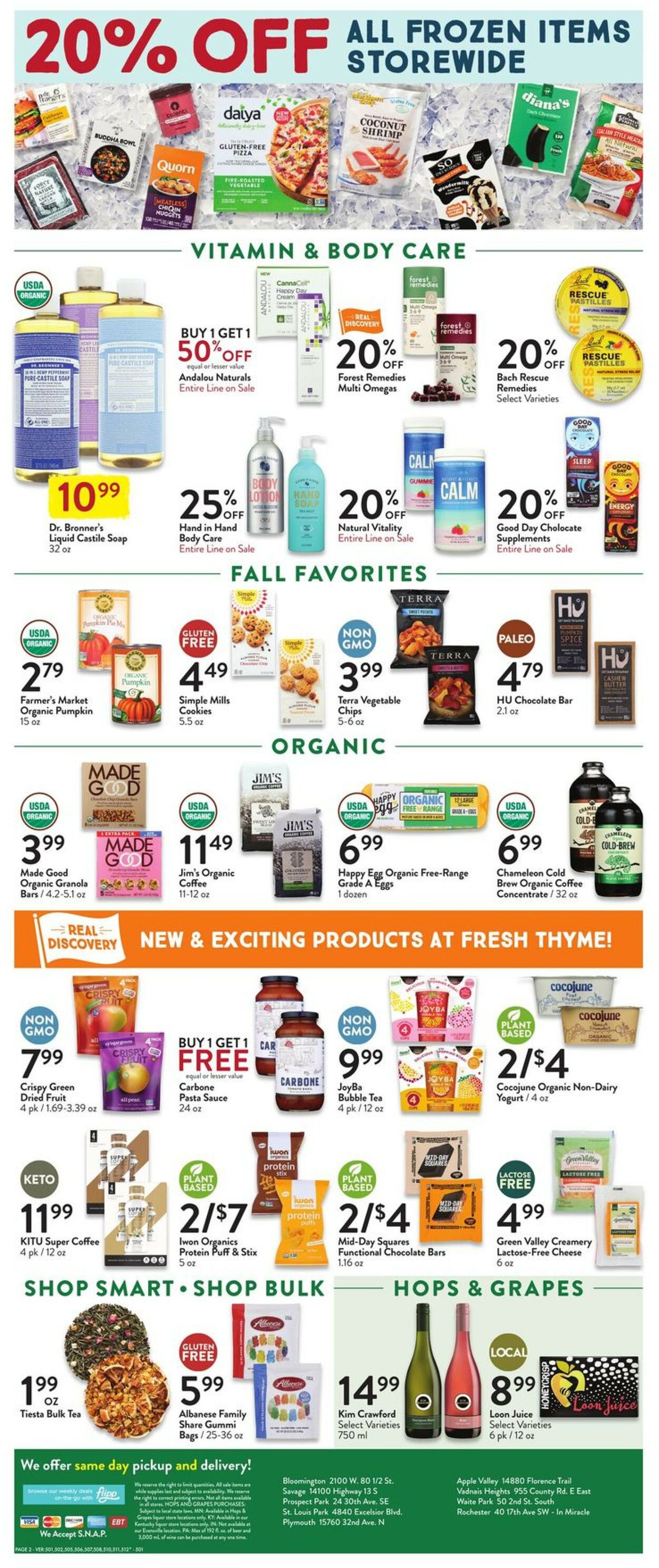 Catalogue Fresh Thyme from 09/28/2022