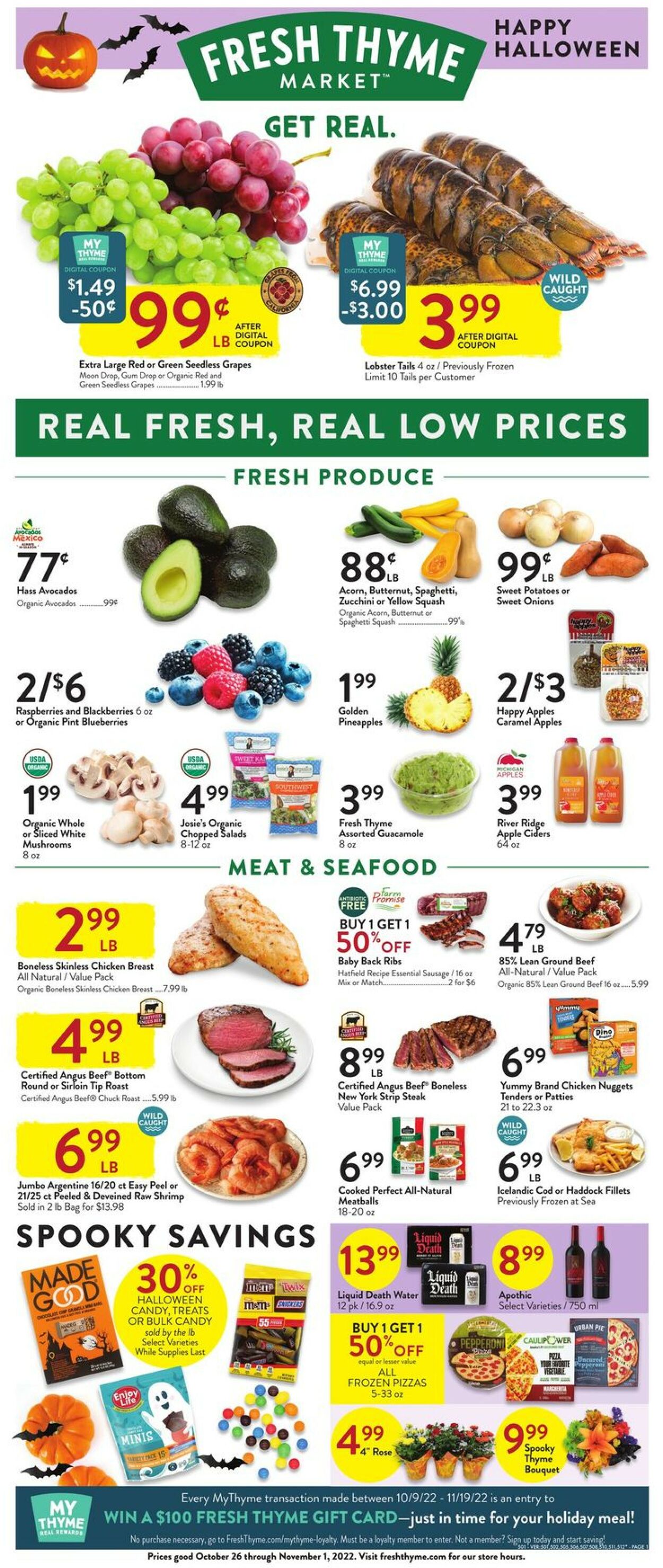 Catalogue Fresh Thyme from 10/26/2022