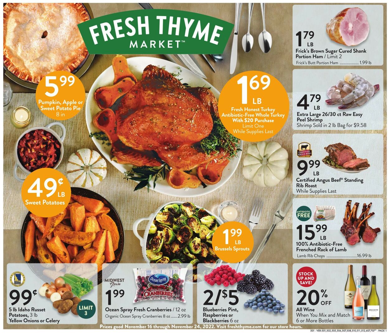 Catalogue Fresh Thyme from 11/16/2022