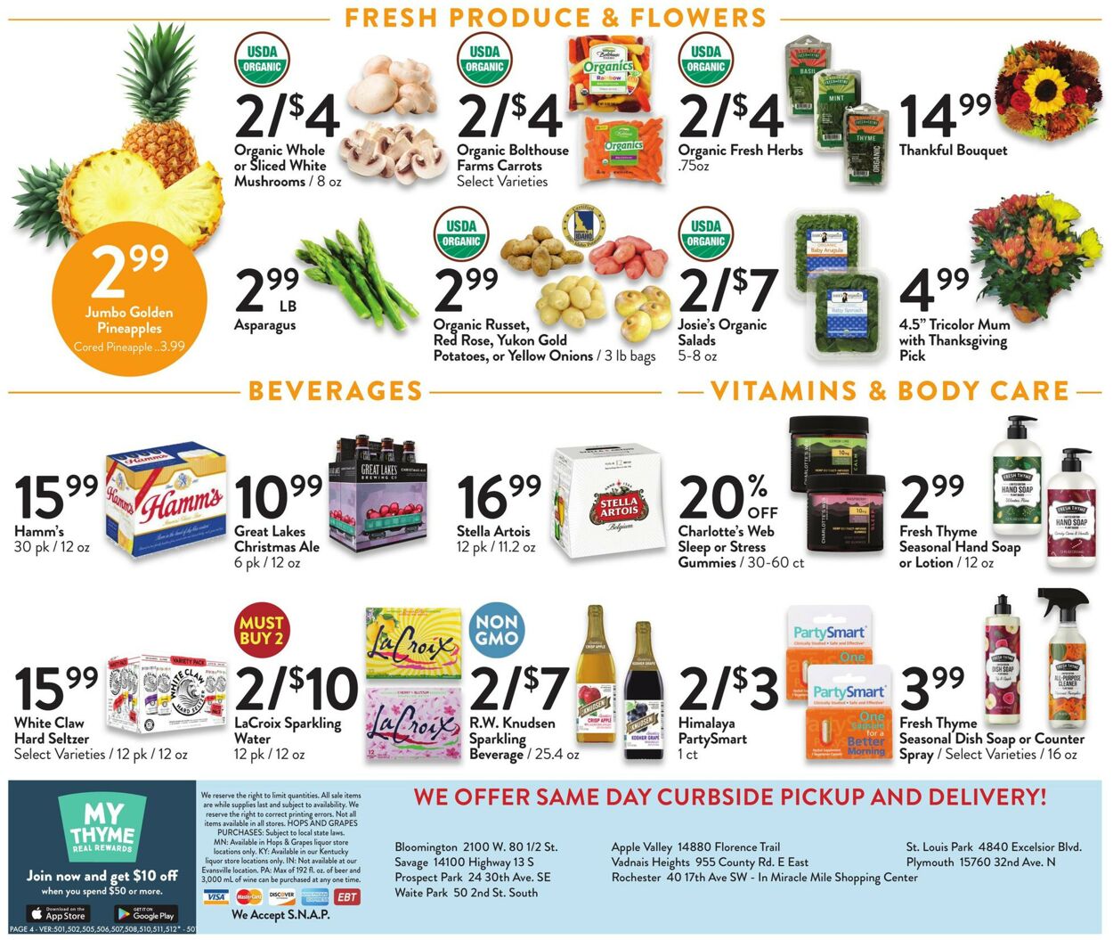 Catalogue Fresh Thyme from 11/16/2022