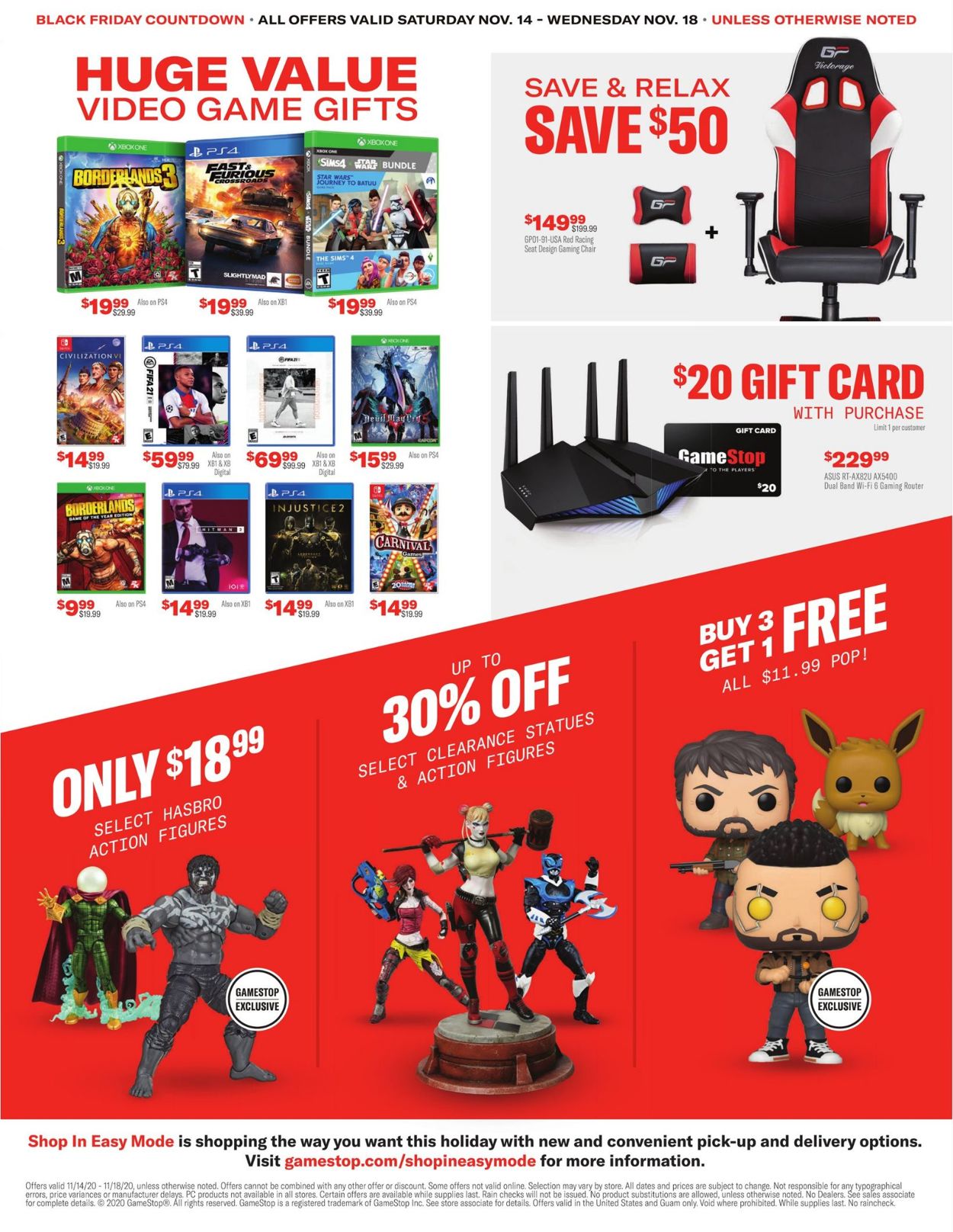 Catalogue Game Stop Black Friday 2020 from 11/14/2020