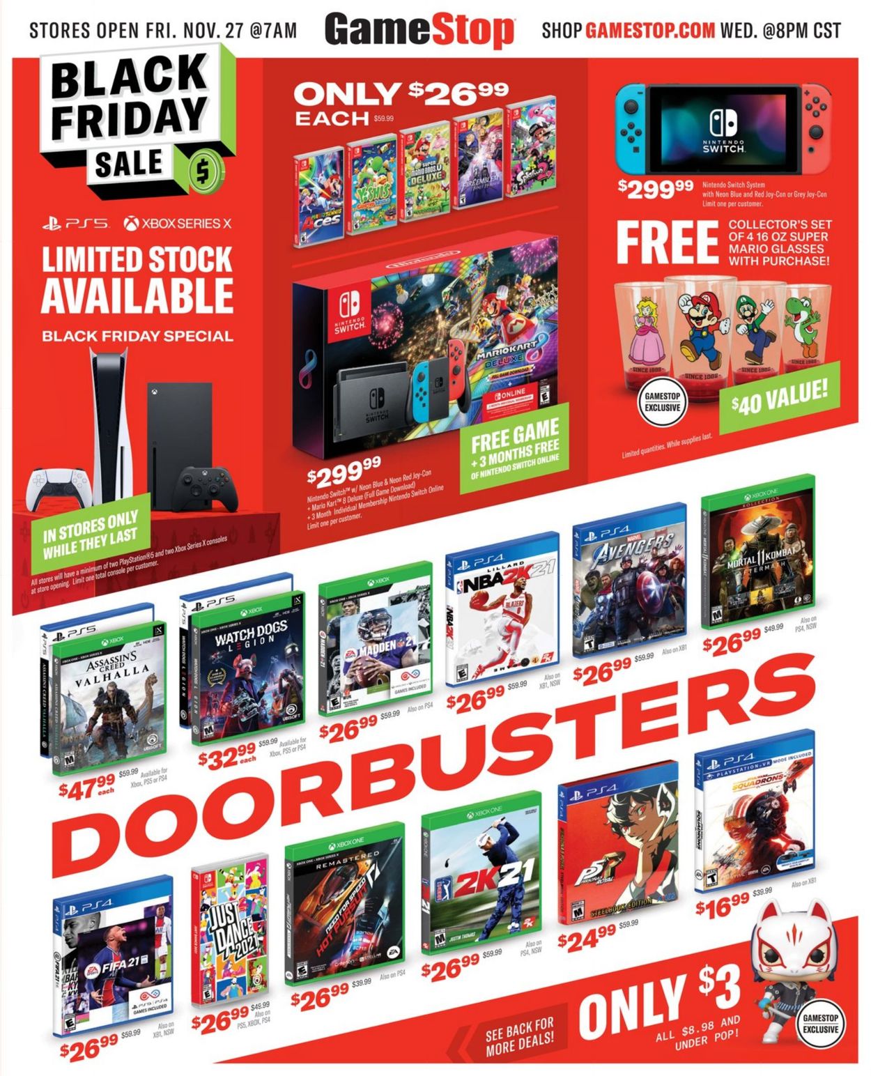 Catalogue Game Stop Black Friday 2020 from 11/26/2020