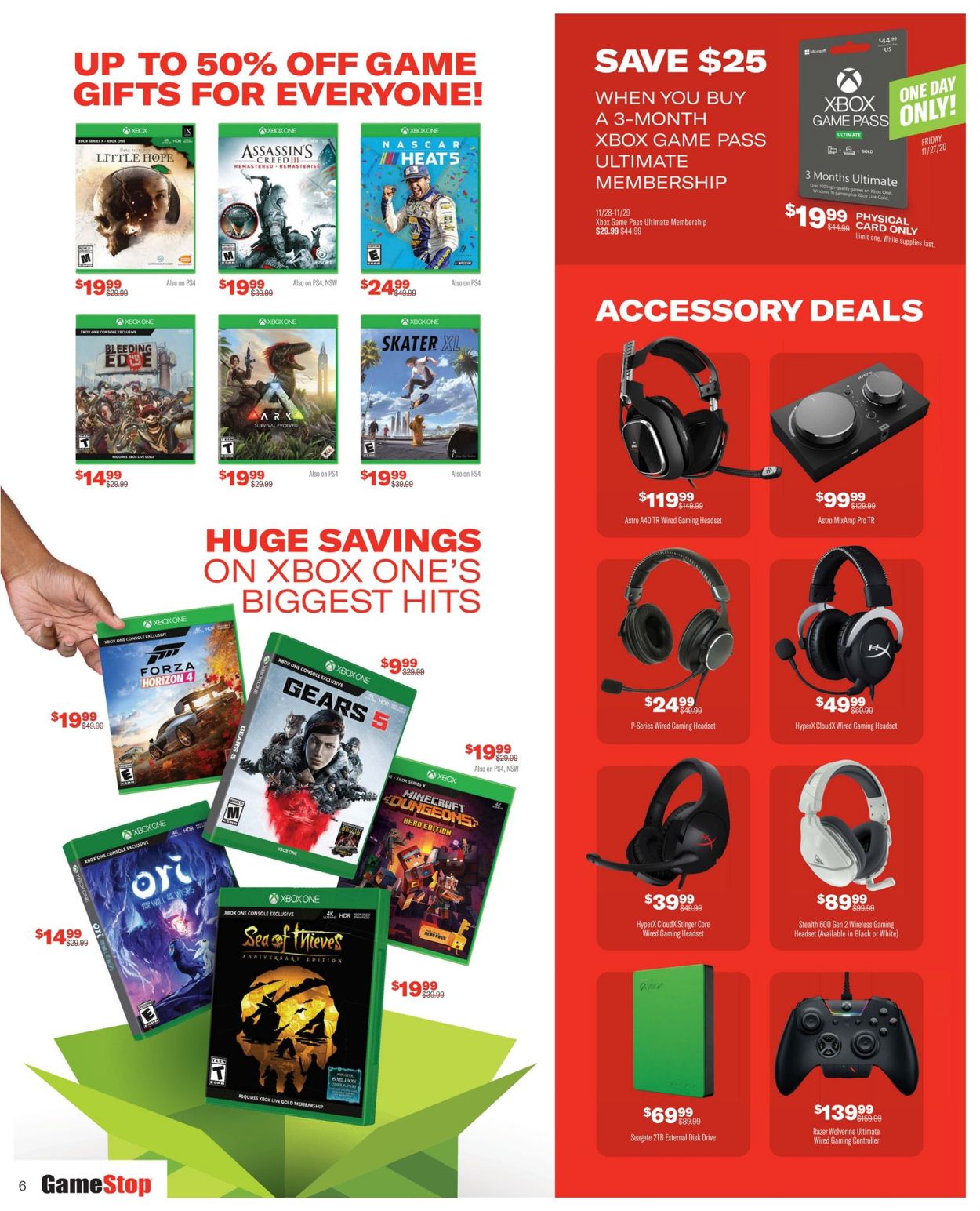 Catalogue Game Stop Black Friday 2020 from 11/26/2020