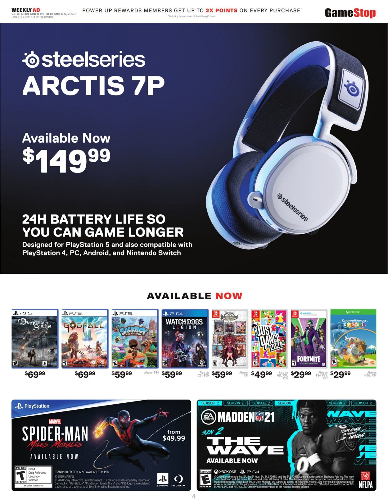 Catalogue Game Stop - Cyber Monday 2020 from 11/29/2020