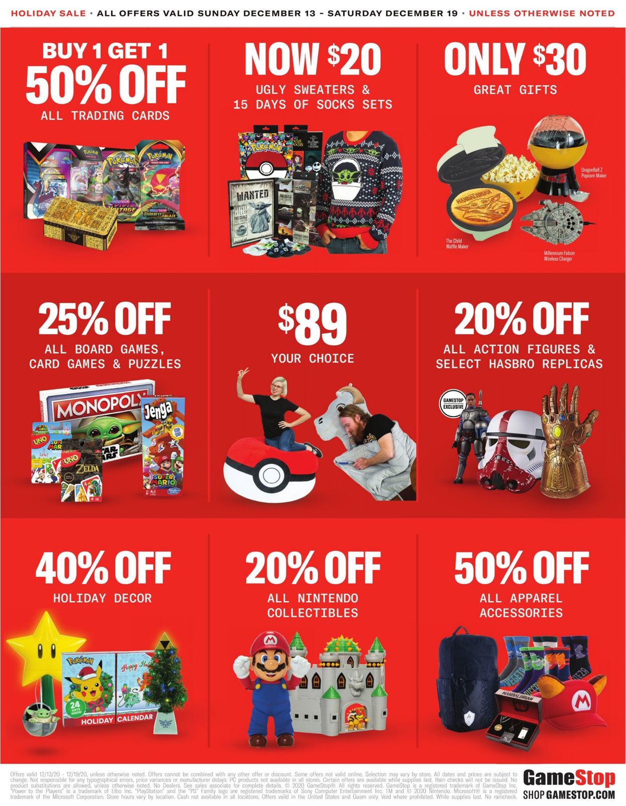 Catalogue Game Stop Holiday Sale 2020 from 12/13/2020