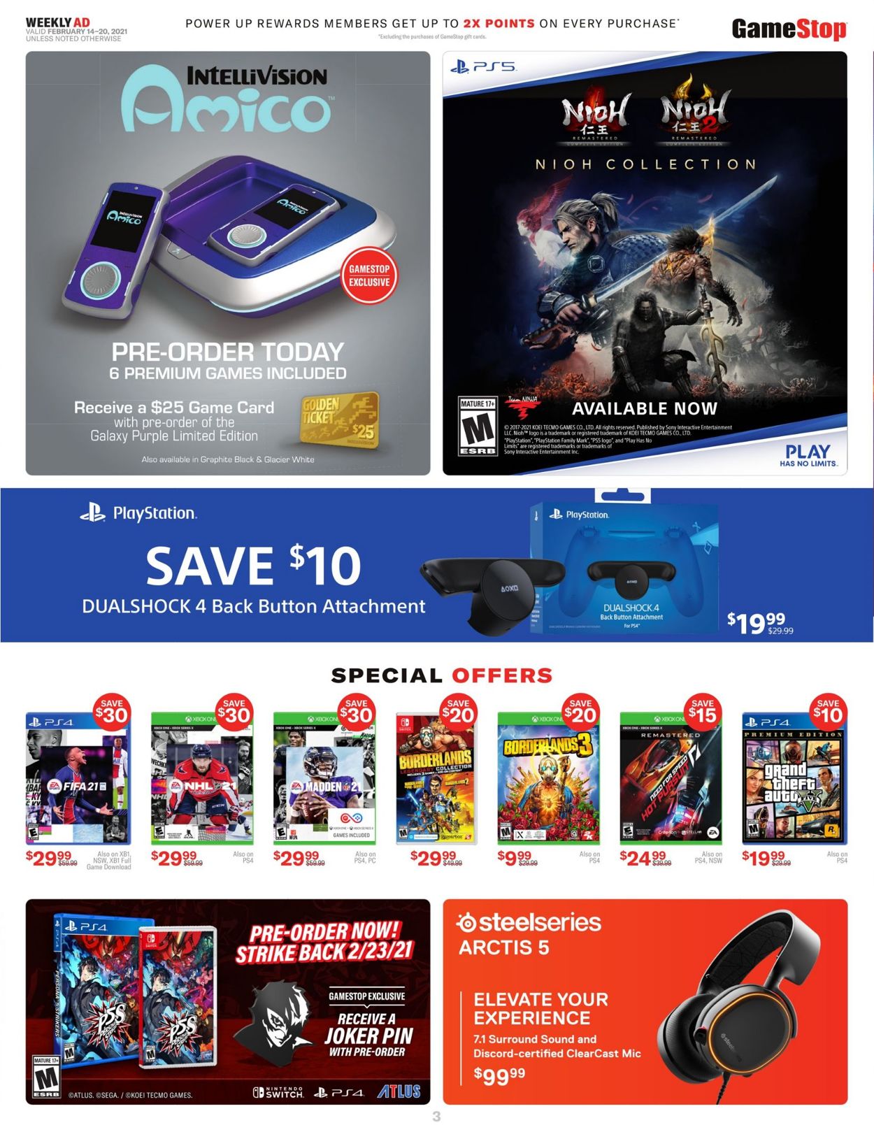 Catalogue Game Stop from 02/14/2021