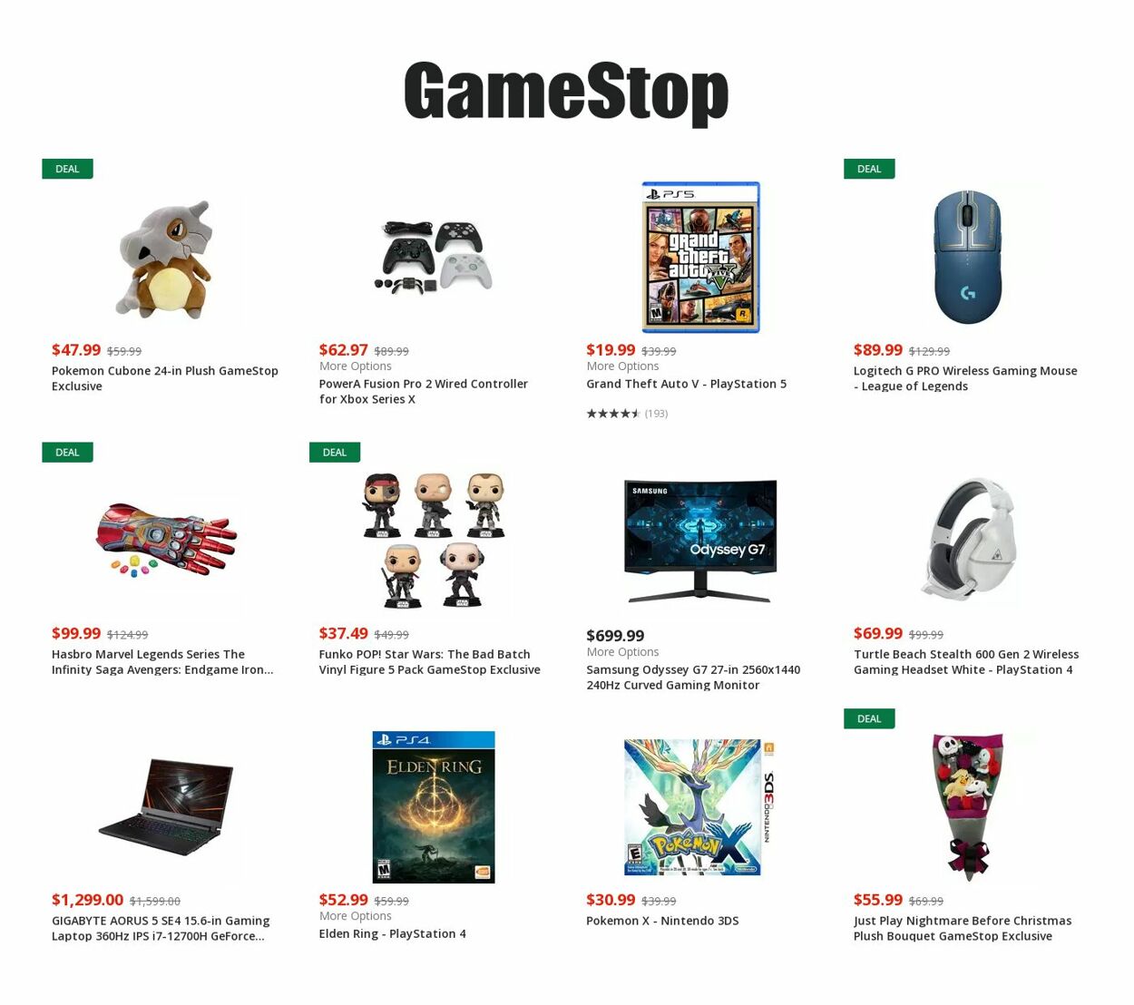 Catalogue Game Stop from 09/22/2022