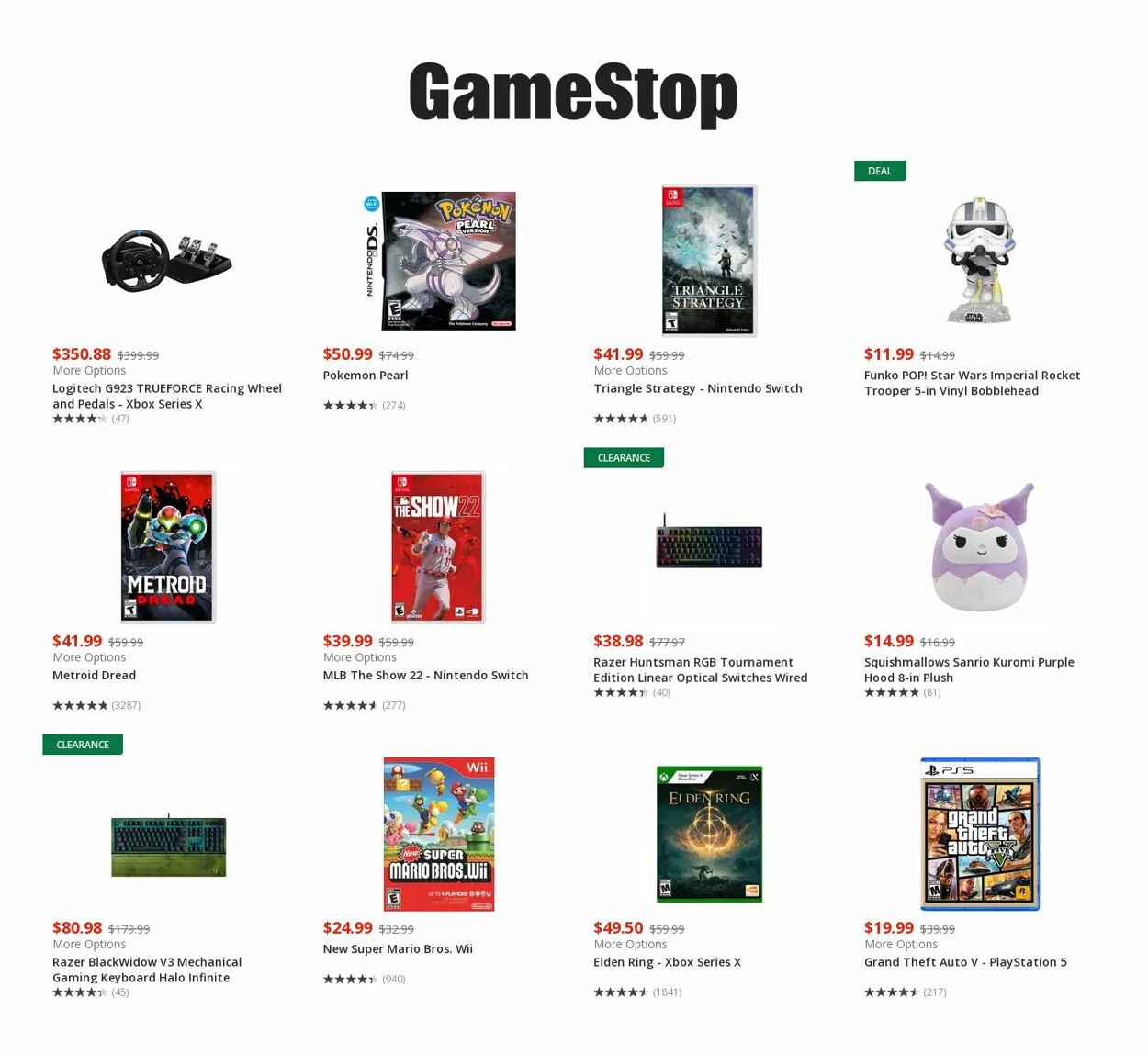 Catalogue Game Stop from 10/26/2022