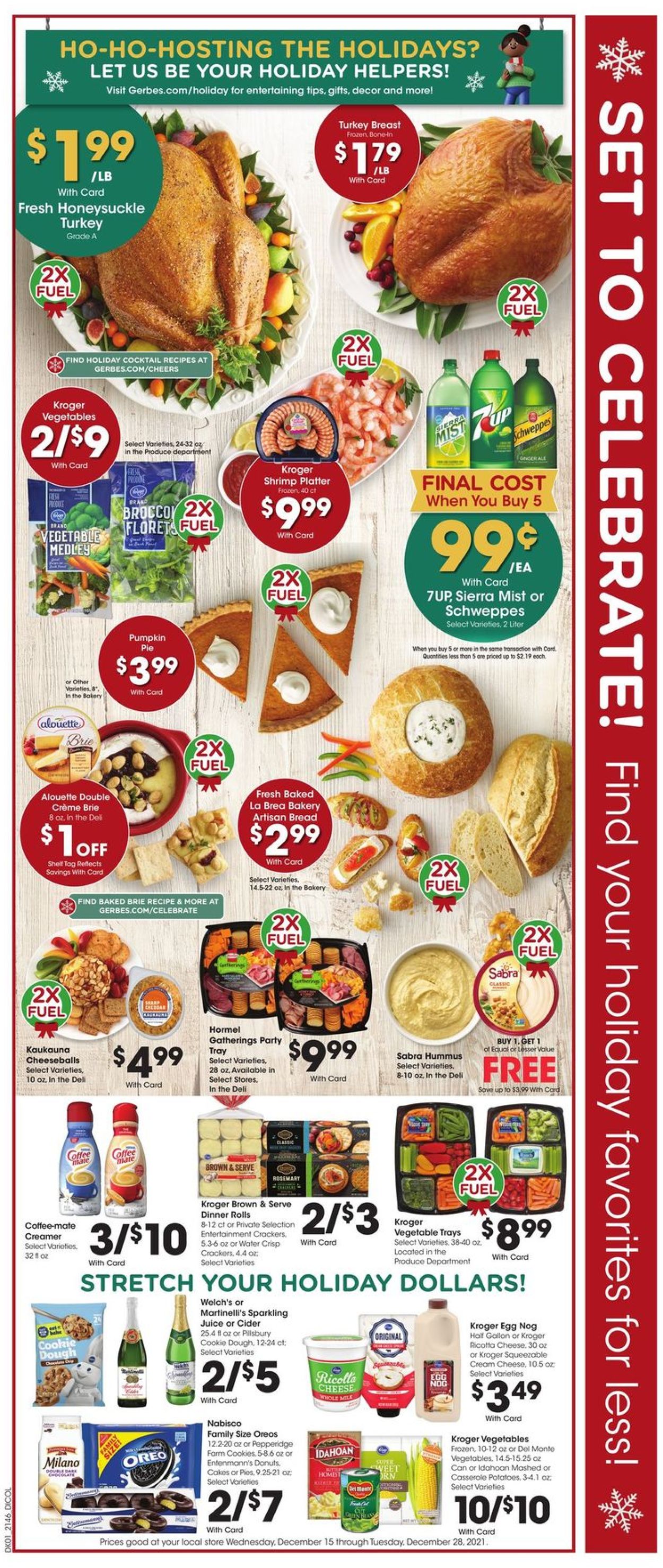 Catalogue Gerbes Super Markets HOLIDAY 2021 from 12/15/2021