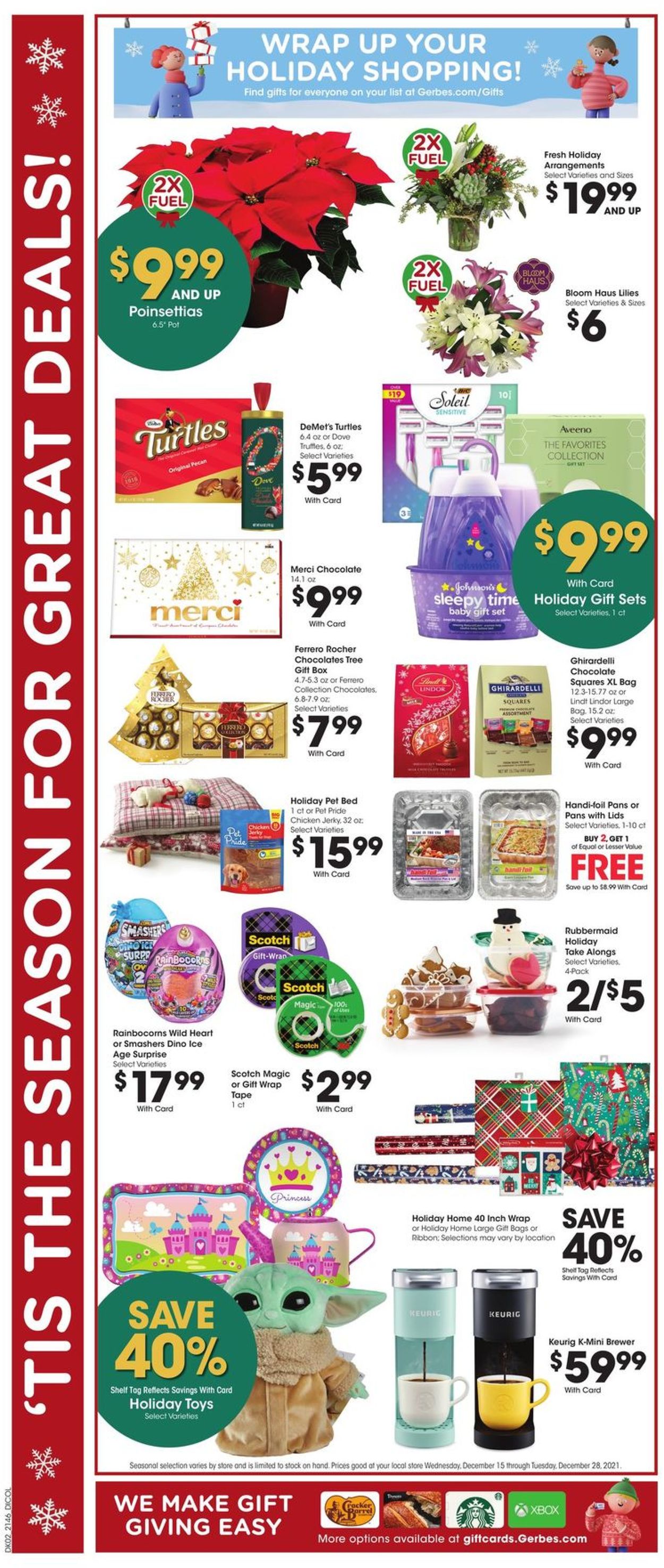 Catalogue Gerbes Super Markets HOLIDAY 2021 from 12/15/2021