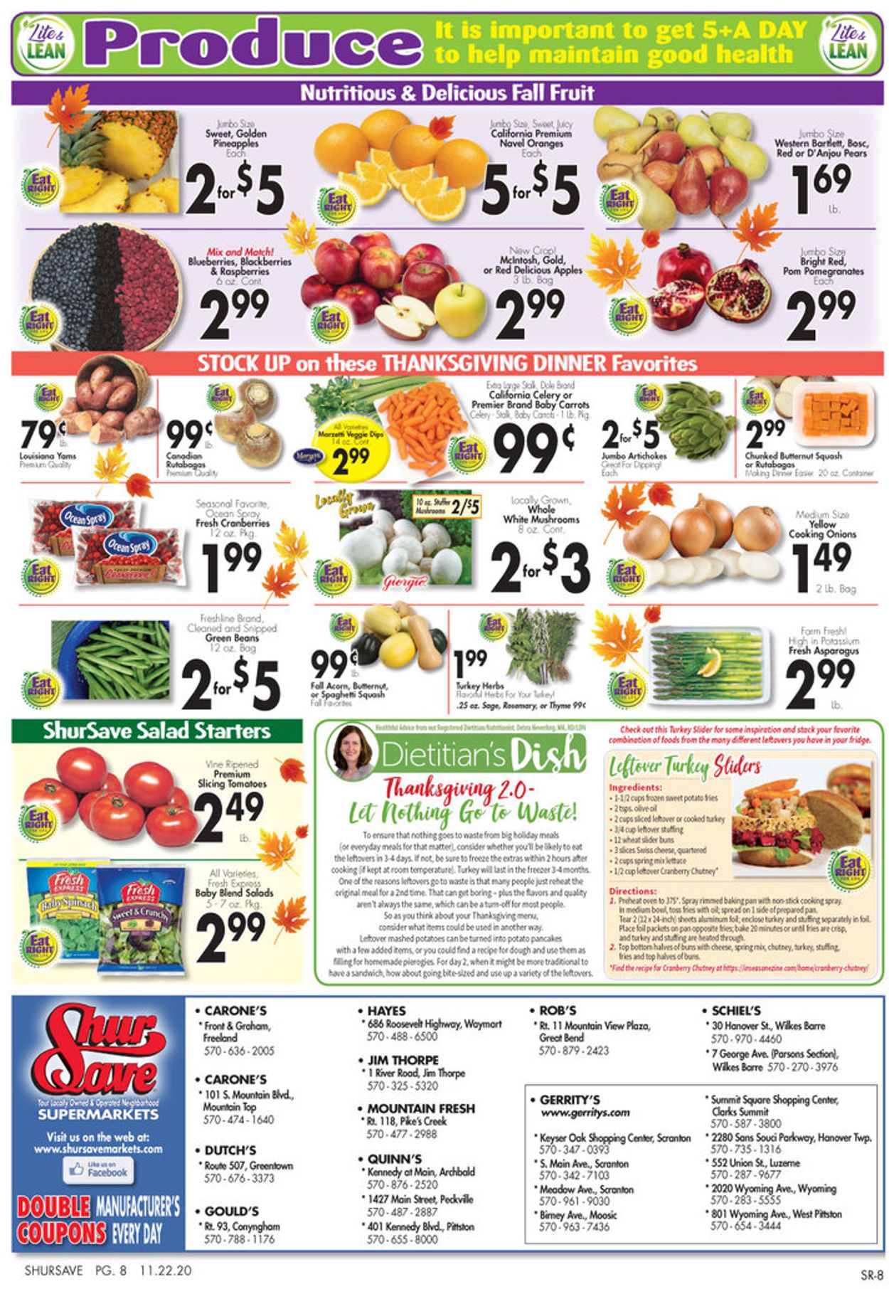 Catalogue Gerrity's Supermarkets Thanksgiving 2020 from 11/22/2020