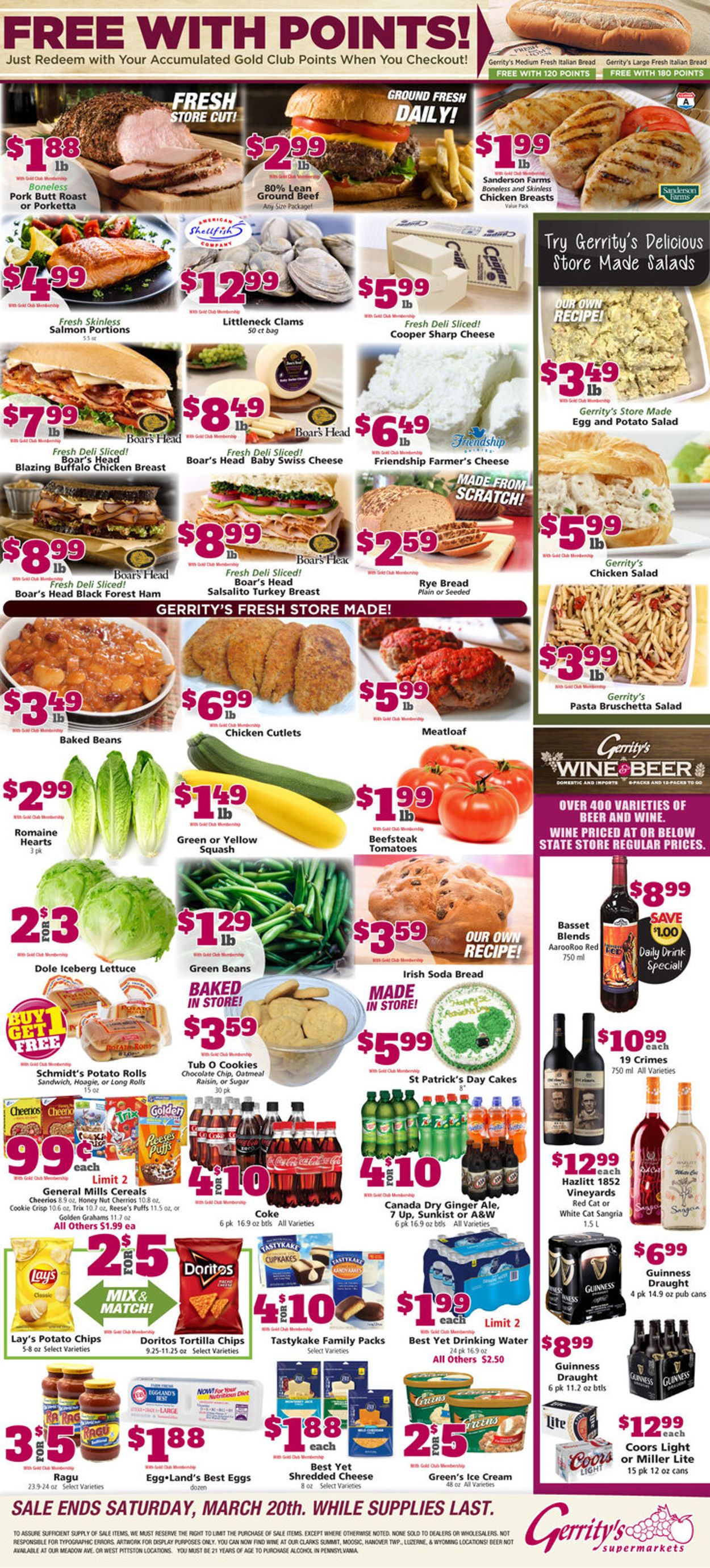 Catalogue Gerrity's Supermarkets from 03/14/2021