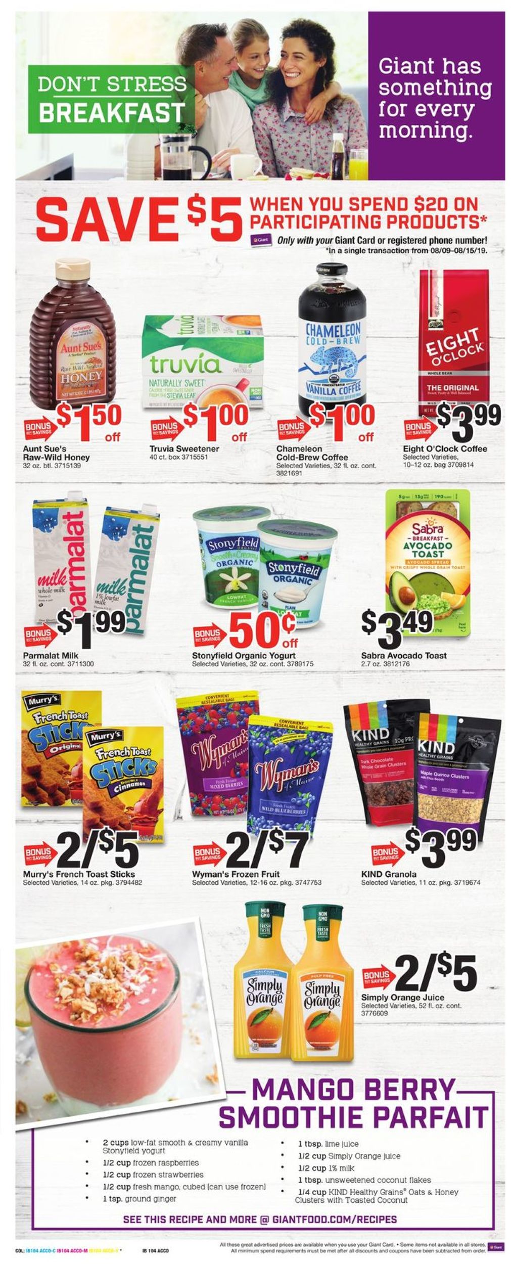 Catalogue Giant Food from 08/09/2019