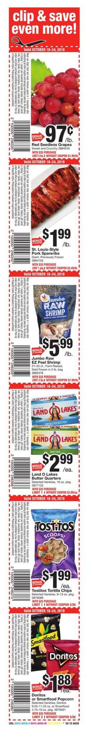 Catalogue Giant Food from 10/18/2019