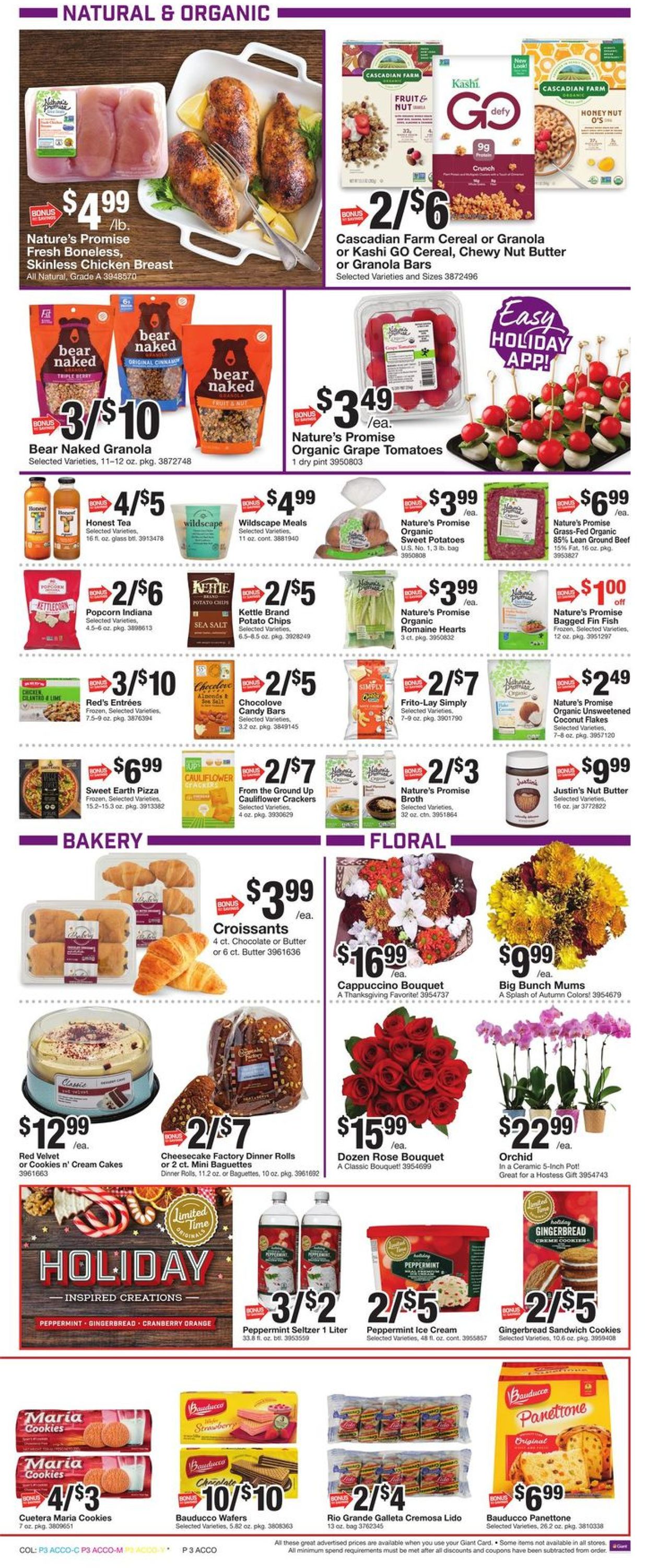 Catalogue Giant Food - Holiday Ad 2019 from 11/15/2019