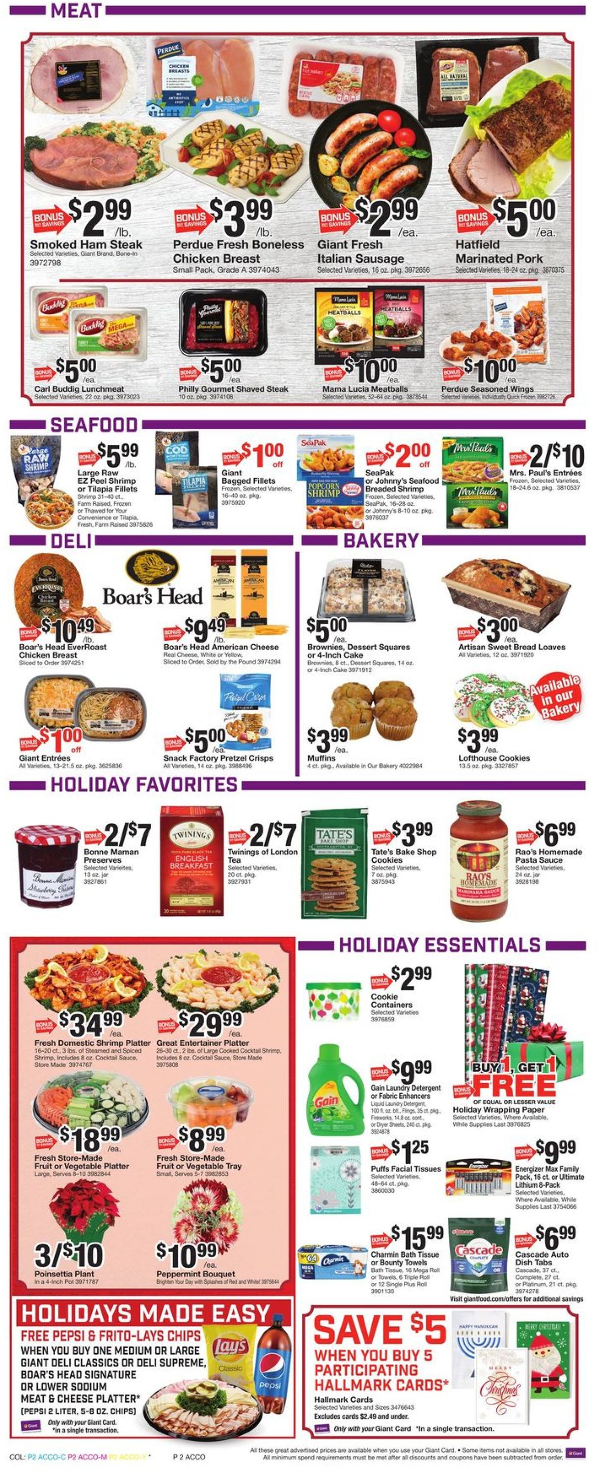Catalogue Giant Food from 11/29/2019
