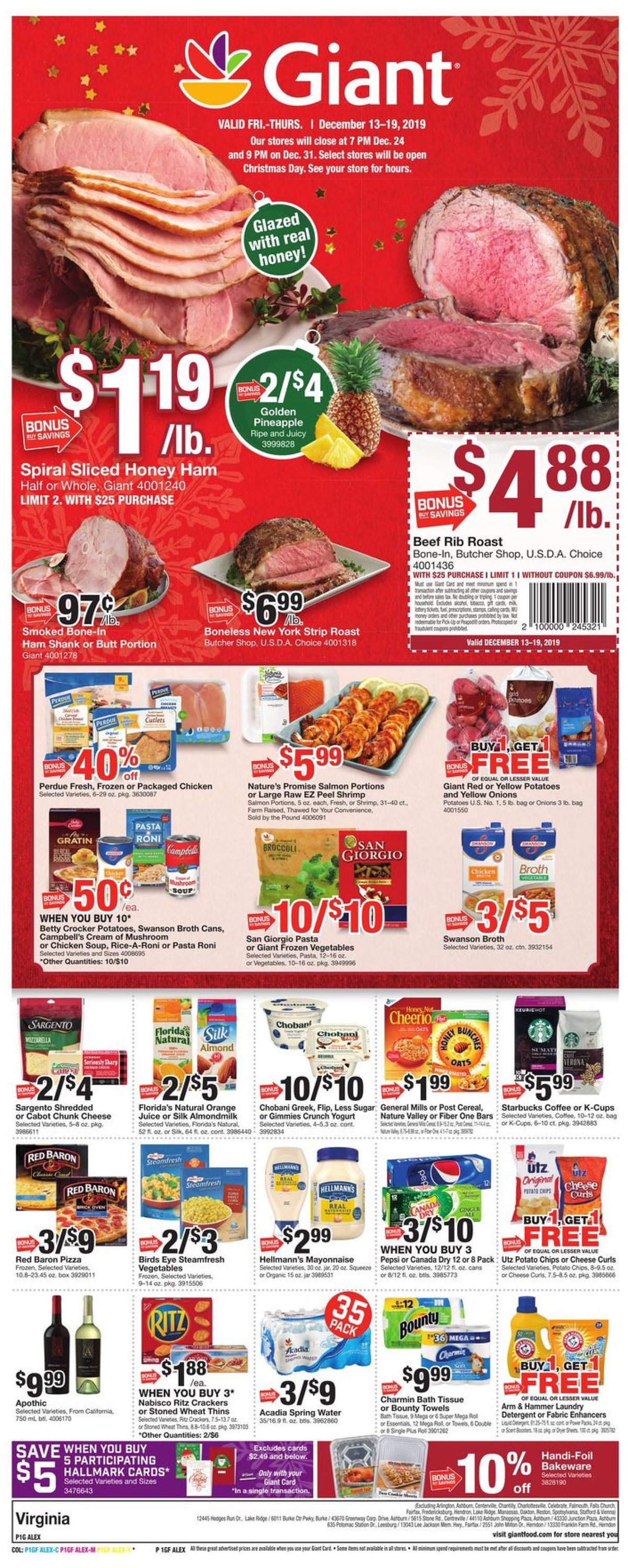 Catalogue Giant Food from 12/13/2019