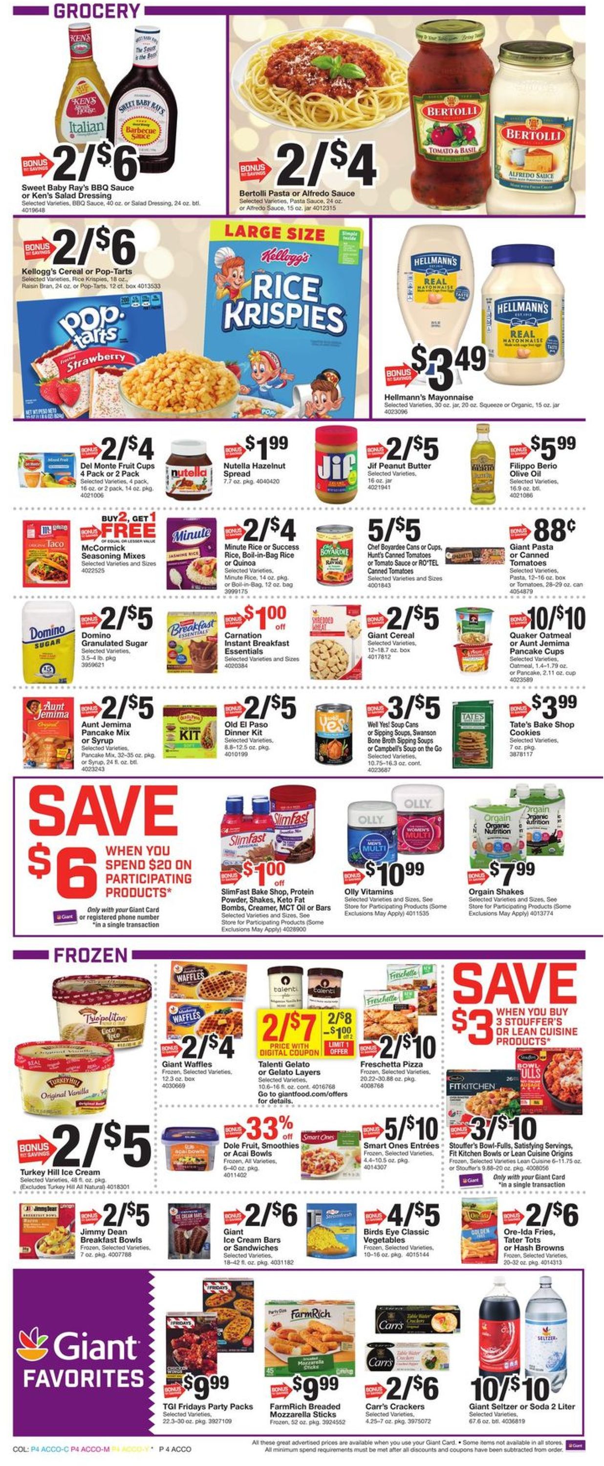 Catalogue Giant Food - New Year's Ad 2019/2020 from 12/27/2019