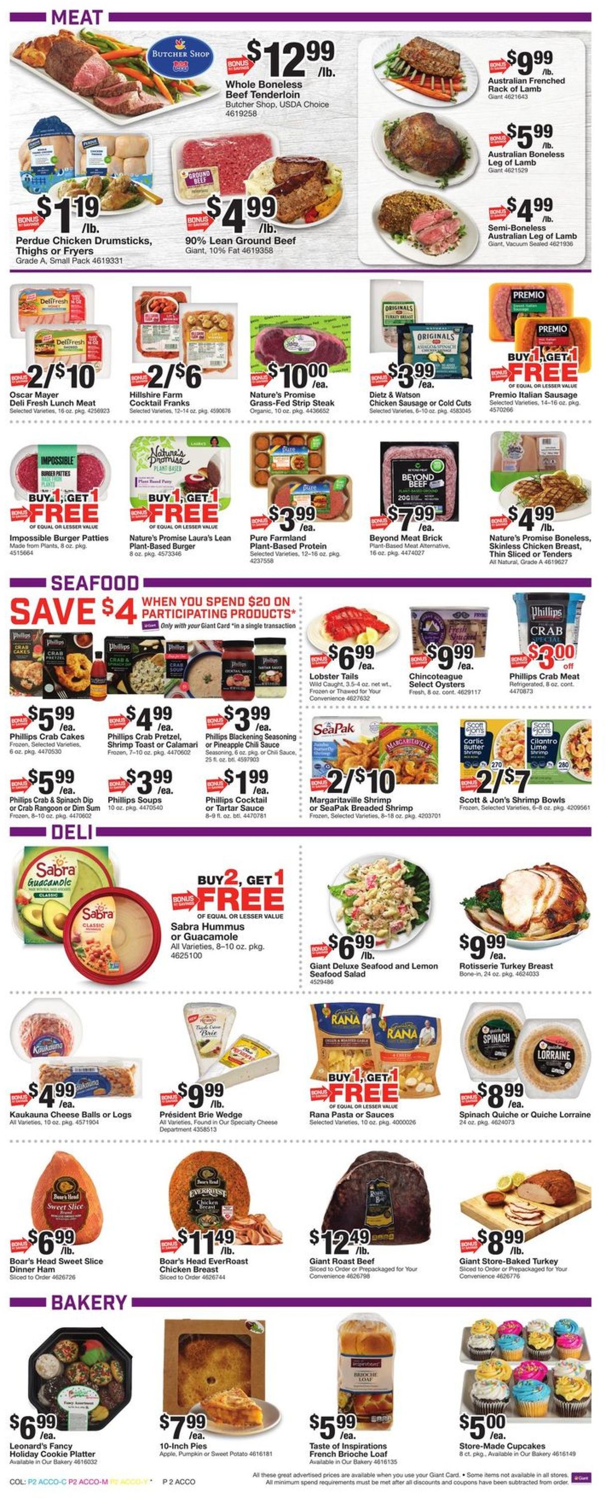 Catalogue Giant Food Christmas Ad 2020 from 12/18/2020