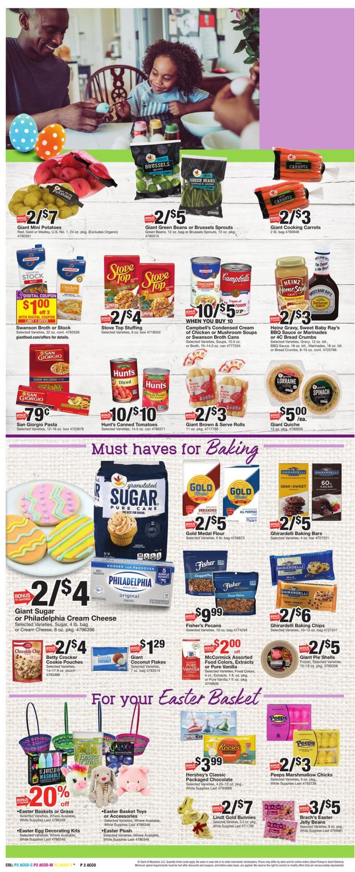 Catalogue Giant Food - Easter 2021 Ad from 03/26/2021