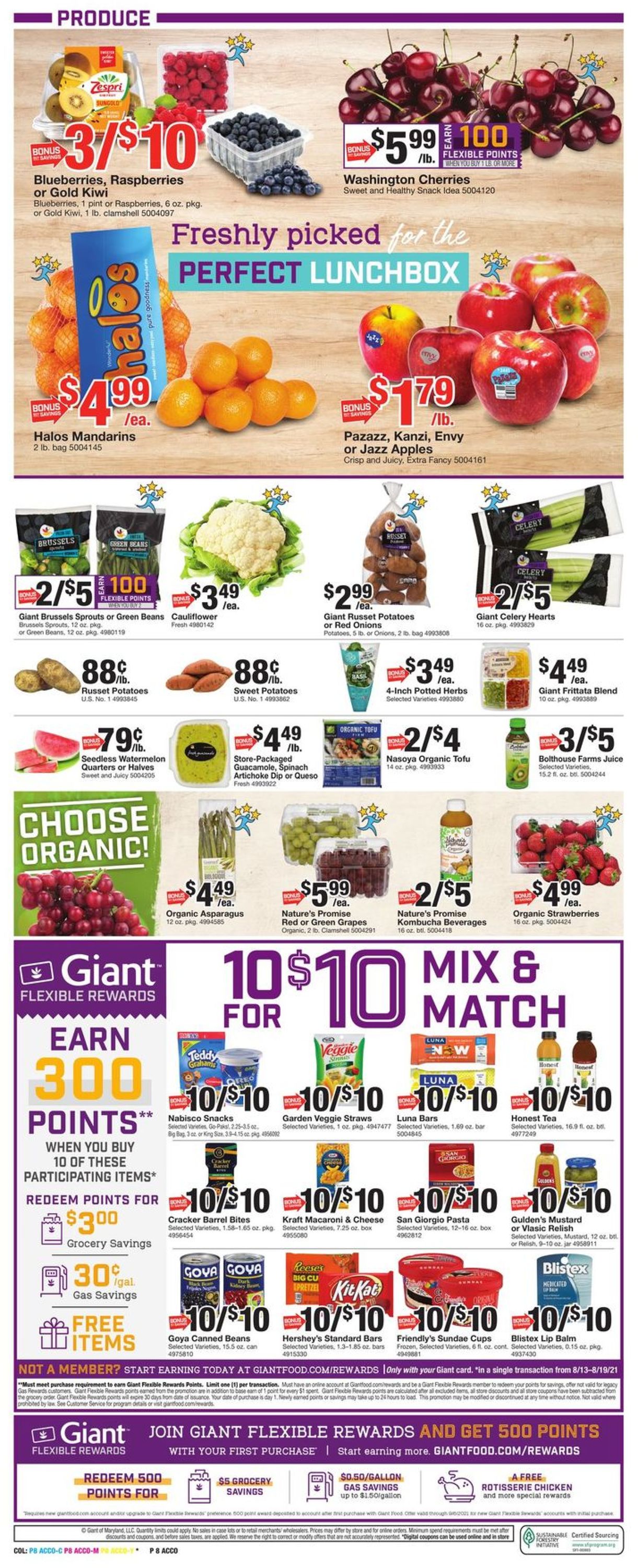 Catalogue Giant Food from 08/13/2021