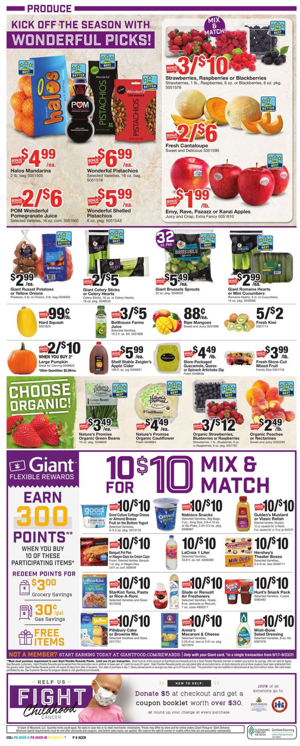 Catalogue Giant Food from 09/17/2021