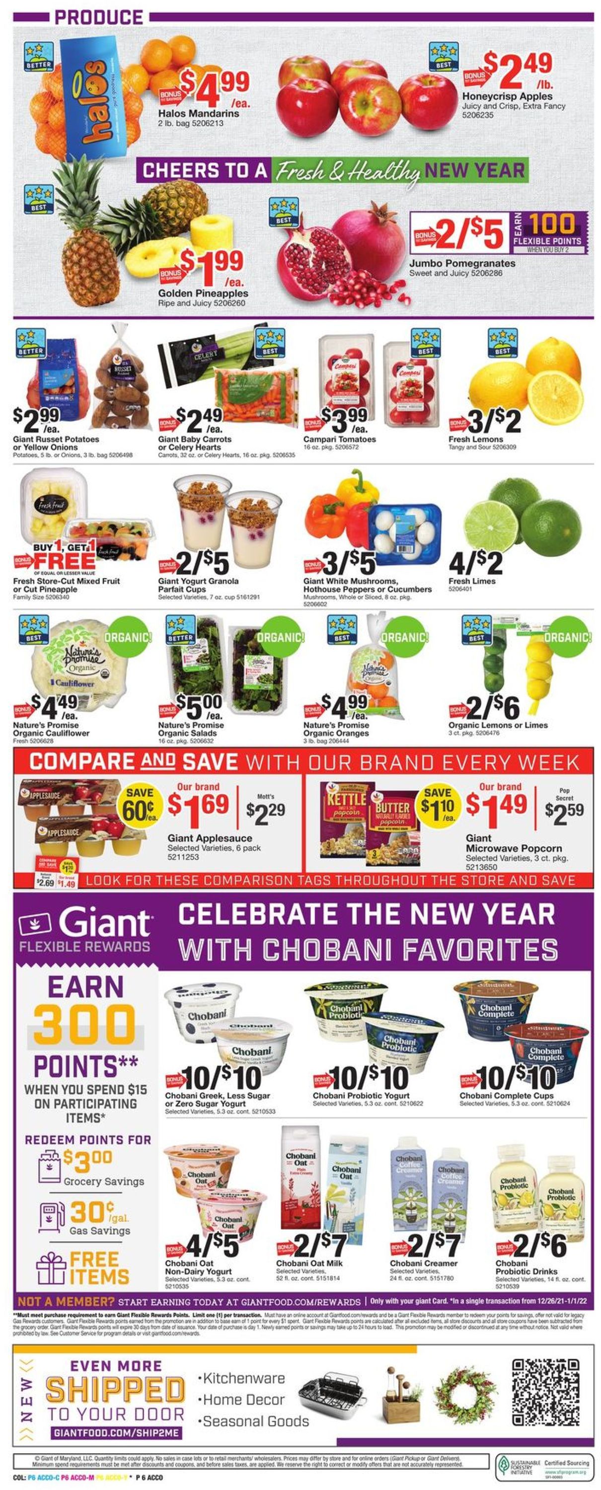 Catalogue Giant Food from 12/26/2021