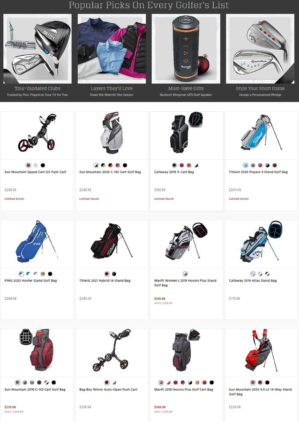 Catalogue Golf Galaxy from 12/08/2020