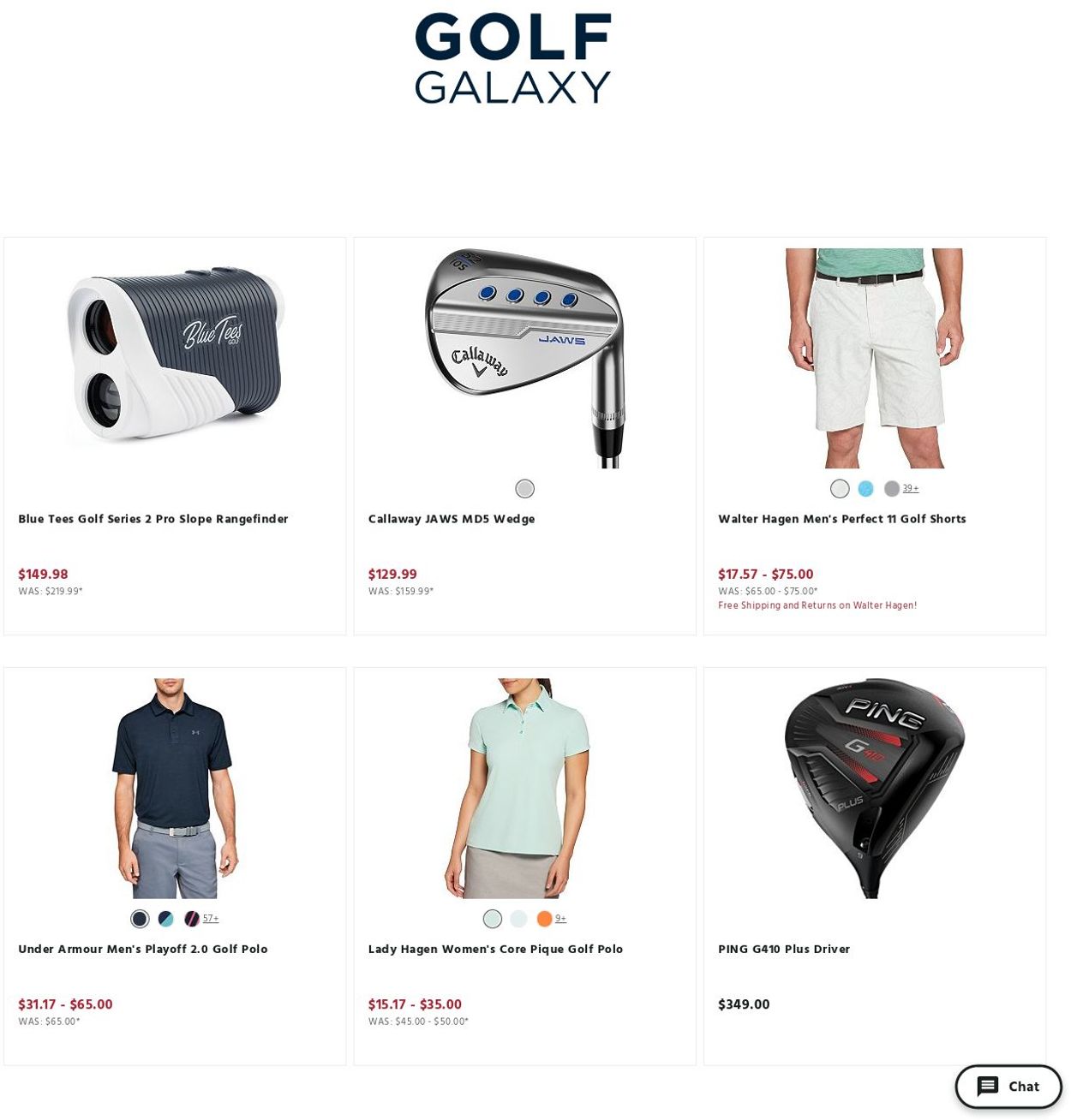 Catalogue Golf Galaxy from 08/20/2022