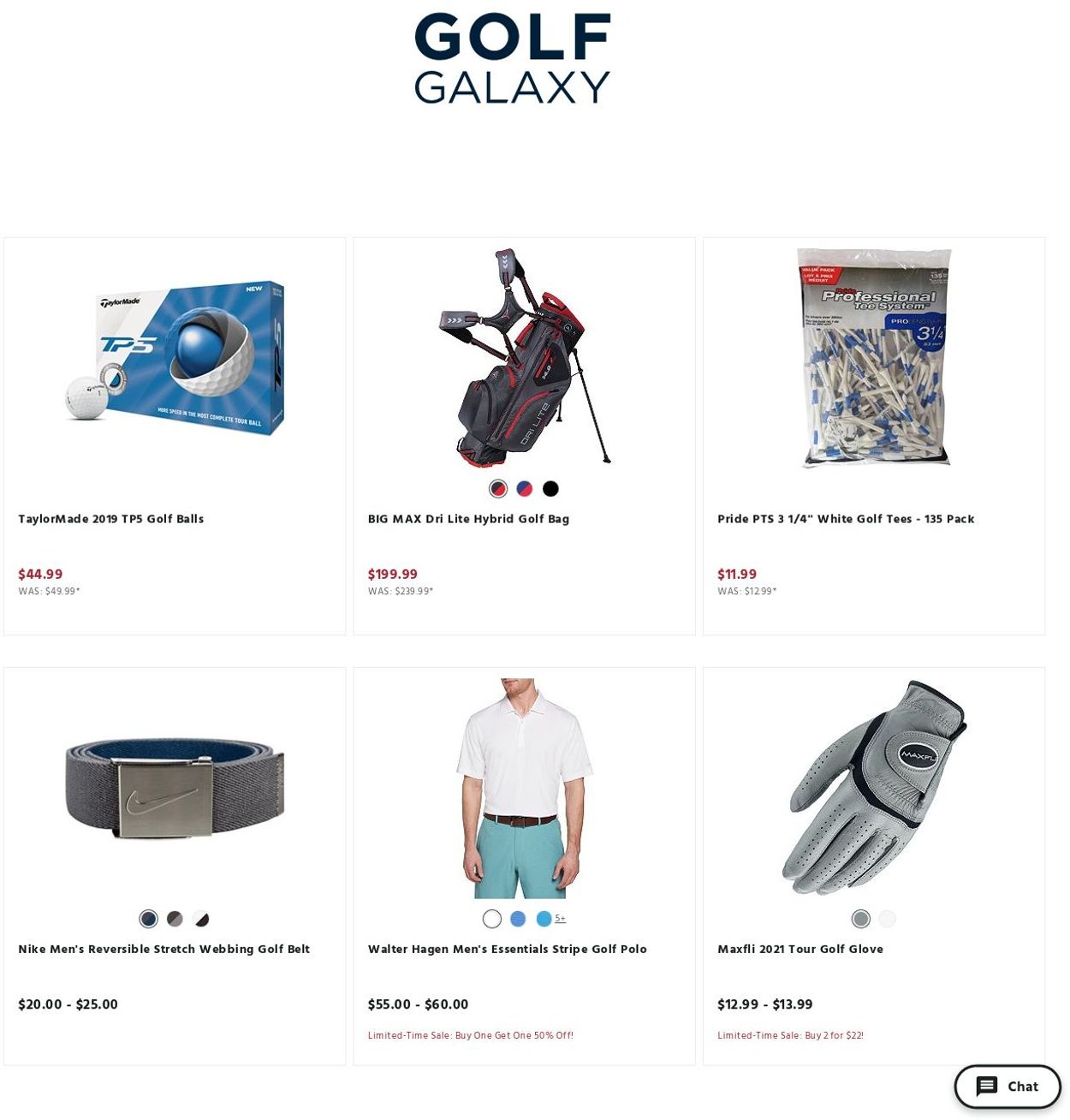 Catalogue Golf Galaxy from 08/20/2022