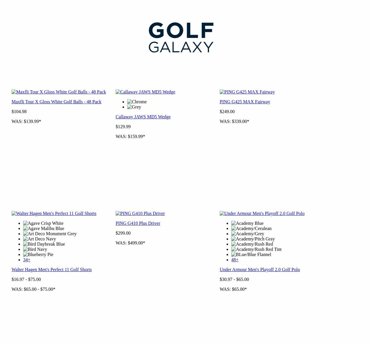 Catalogue Golf Galaxy from 09/15/2022