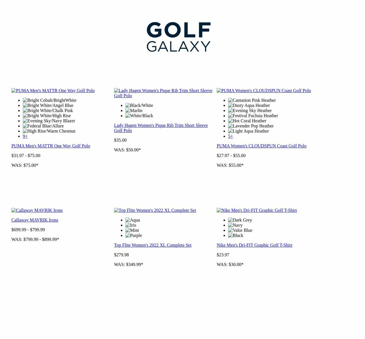 Catalogue Golf Galaxy from 09/15/2022