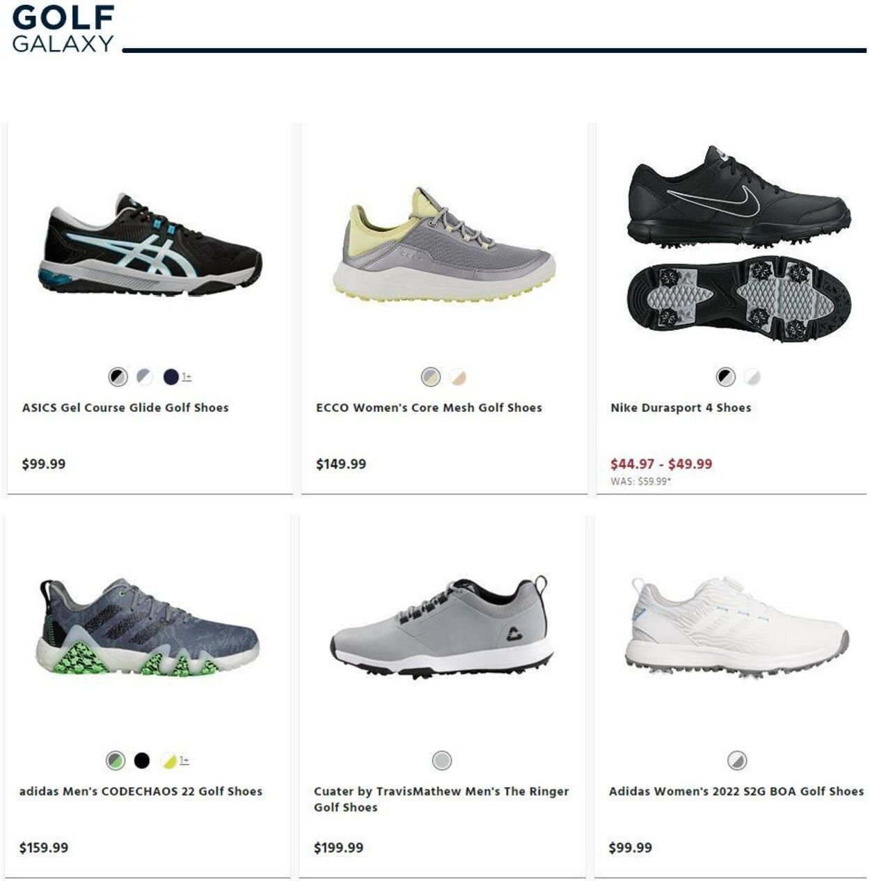 Catalogue Golf Galaxy from 10/04/2022