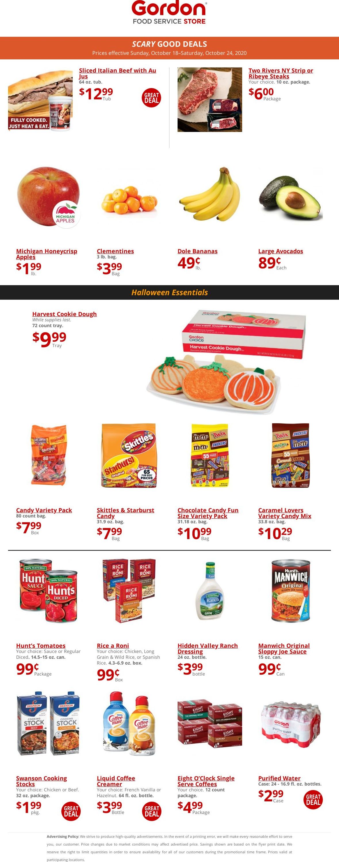 Catalogue Gordon Food Service Store from 10/18/2020